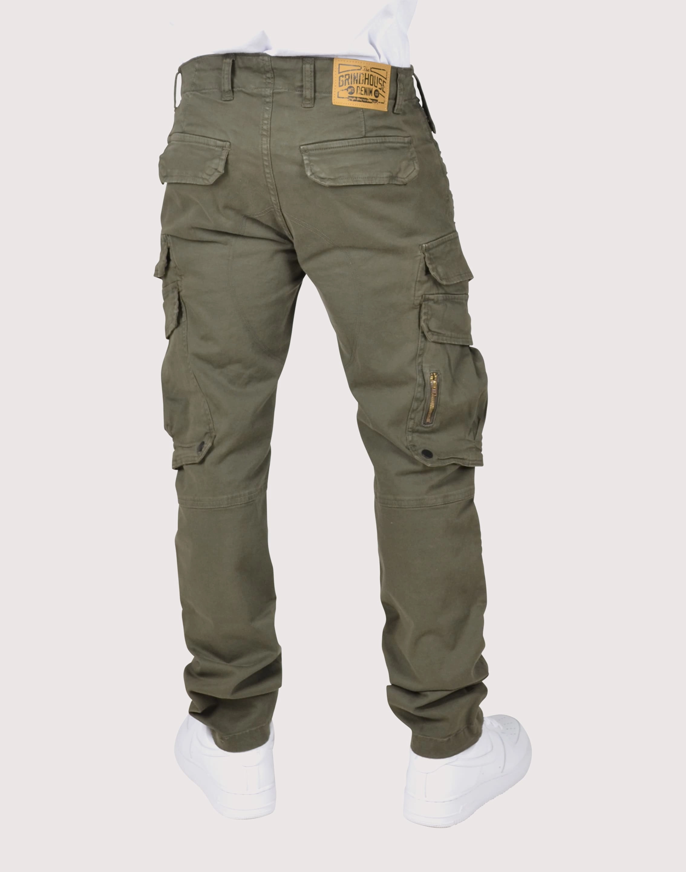 Grindhouse Twill Cargo Pocket Pants Low Profile Collar Padding Non Toxic Adhesive Bonding