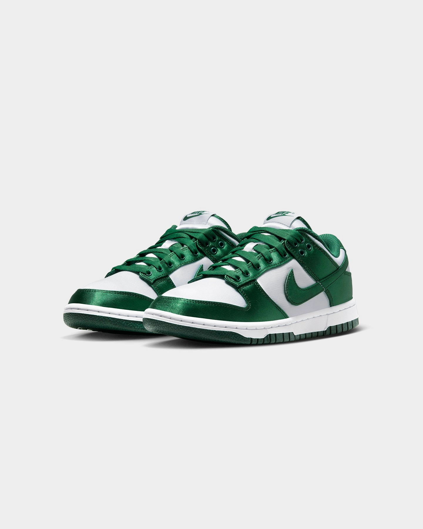 Rubberized Tread Nike Women's Dunk Low "Satin Green" White/Team Green