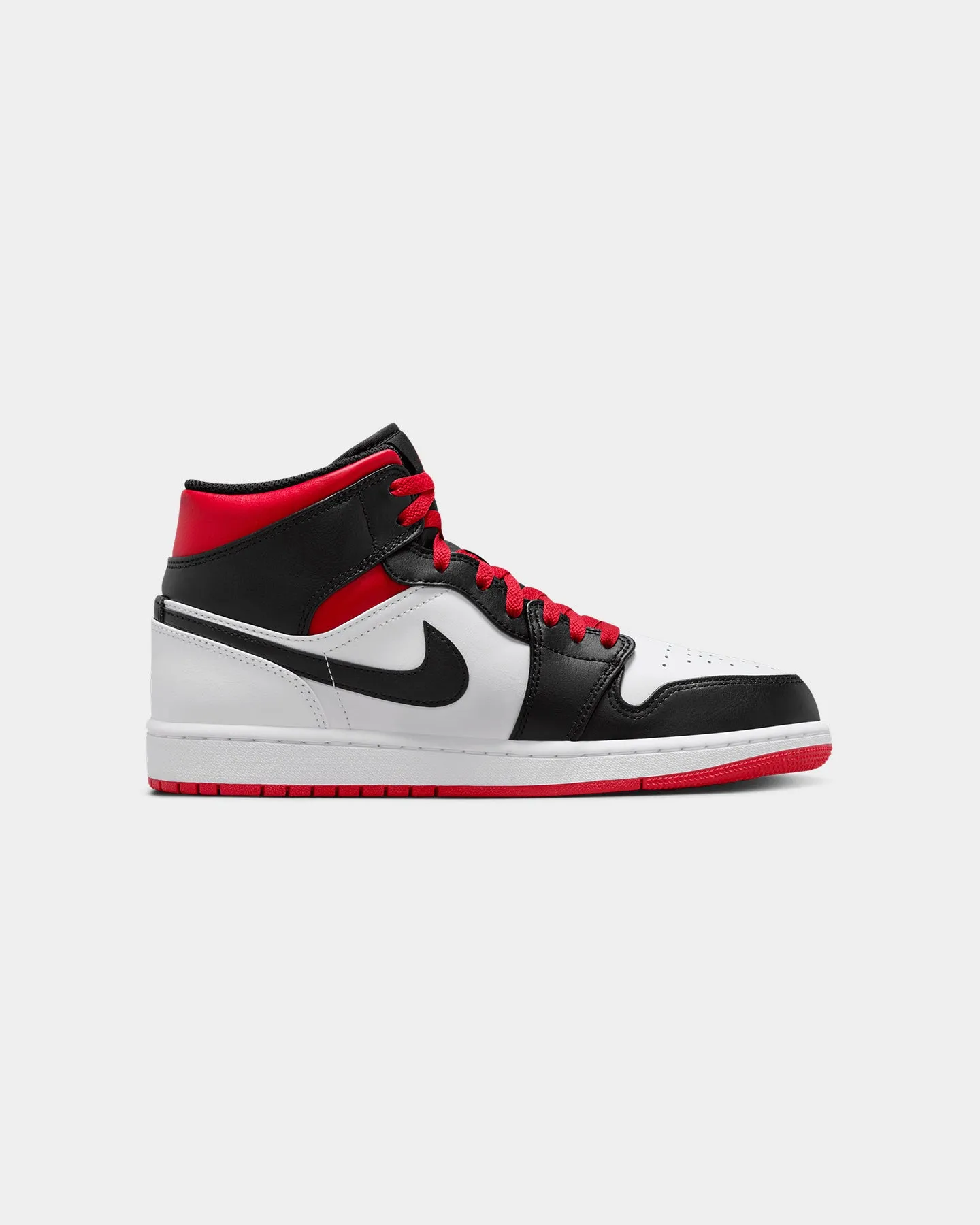 Jordan Air Jordan 1 Mid "Gym Red Black Toe" White/Gym Red All-day Traction Matte