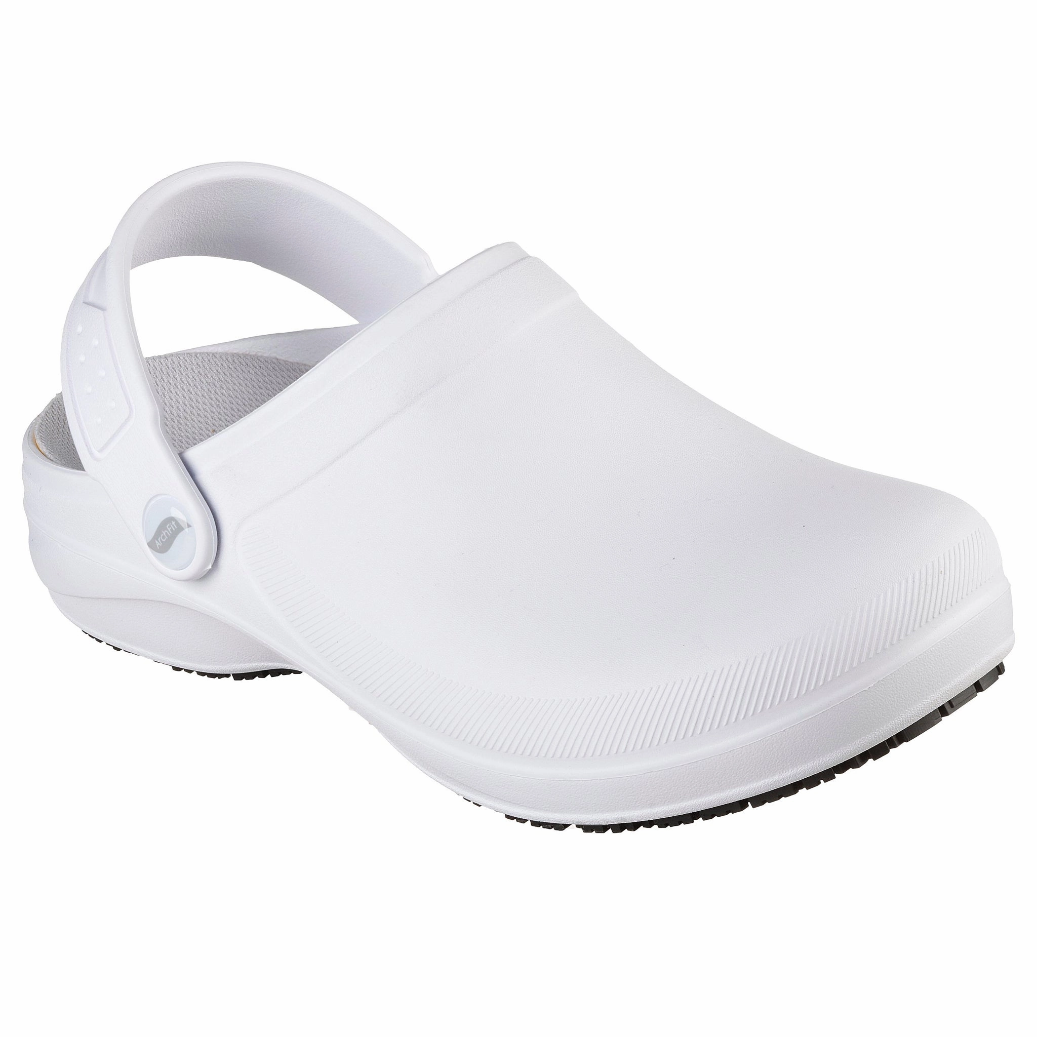 Regular Walk Skechers Women's 108067 Work Arch Fit Riverbound Pasay White Work Shoes Clogs