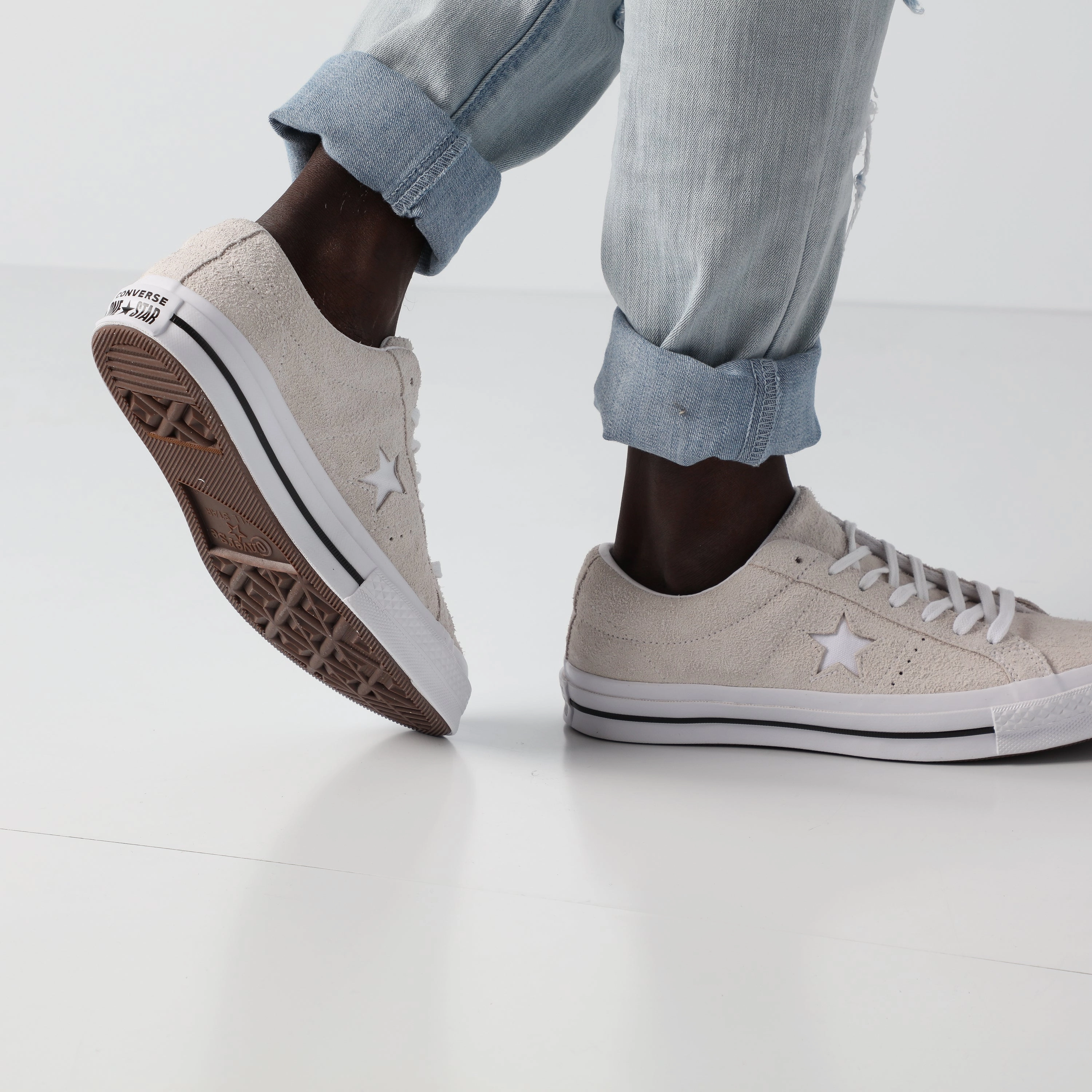 Converse One Star Vintage Suede Low White/Black traveler kids - style