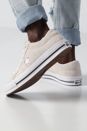 Slip-resistant fit Converse One Star Vintage Suede Low White/Black