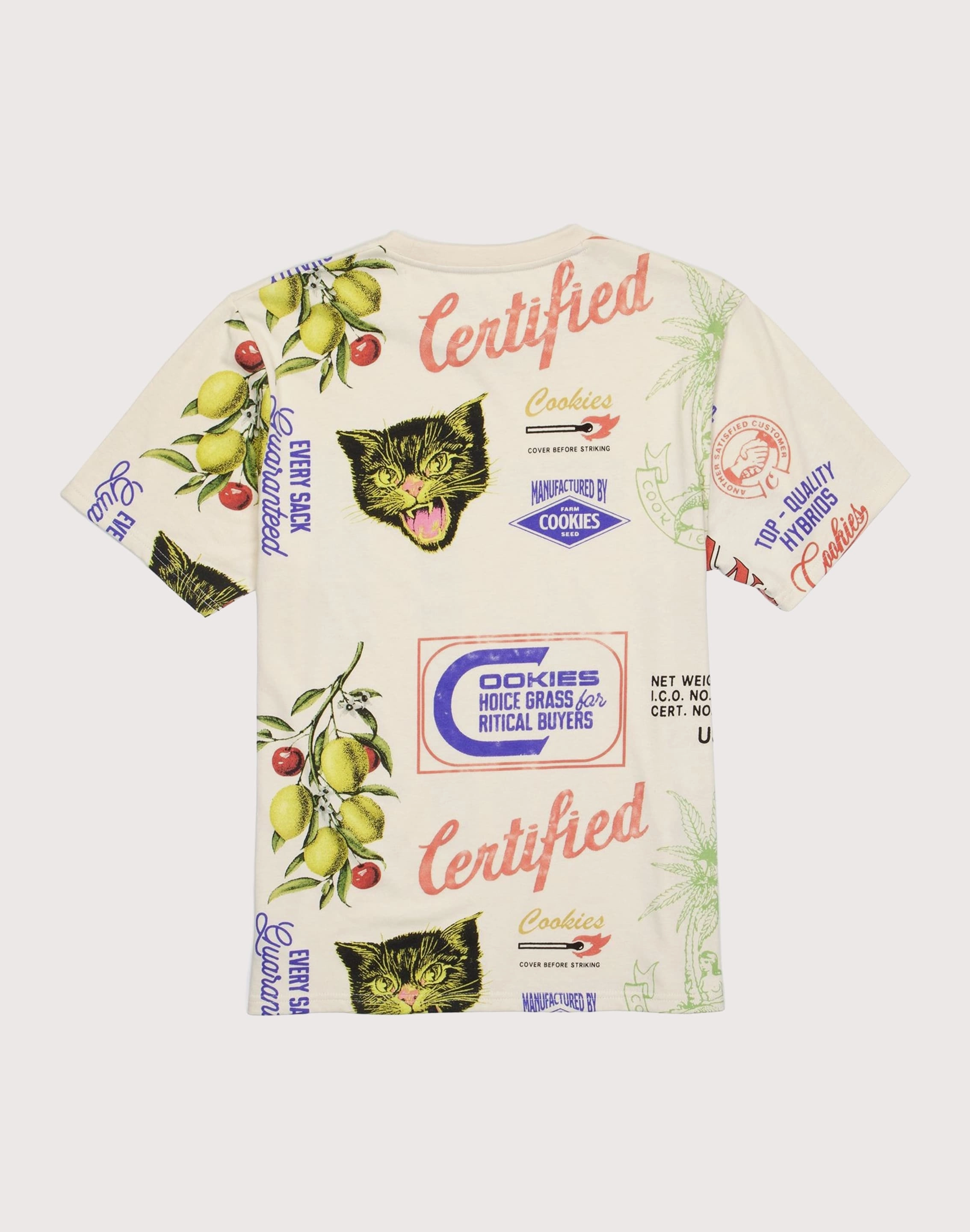 Slim flair Reinforced Arch Plate Cookies Sf Cuban Link Printed Tee