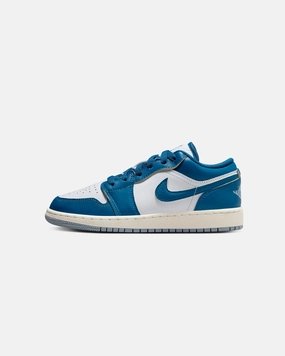 Unique Style Neutral Footbed Design Jordan Kids' Air Jordan 1 Low SE (GS) White/Industrial Blue