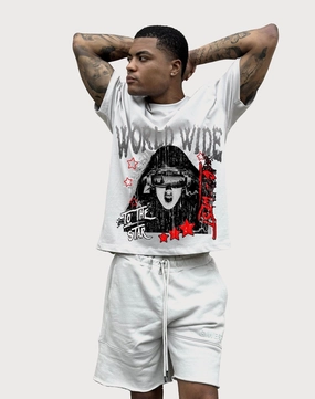 GWEST Old World Wide Star White Tee boot Breathable mesh upper