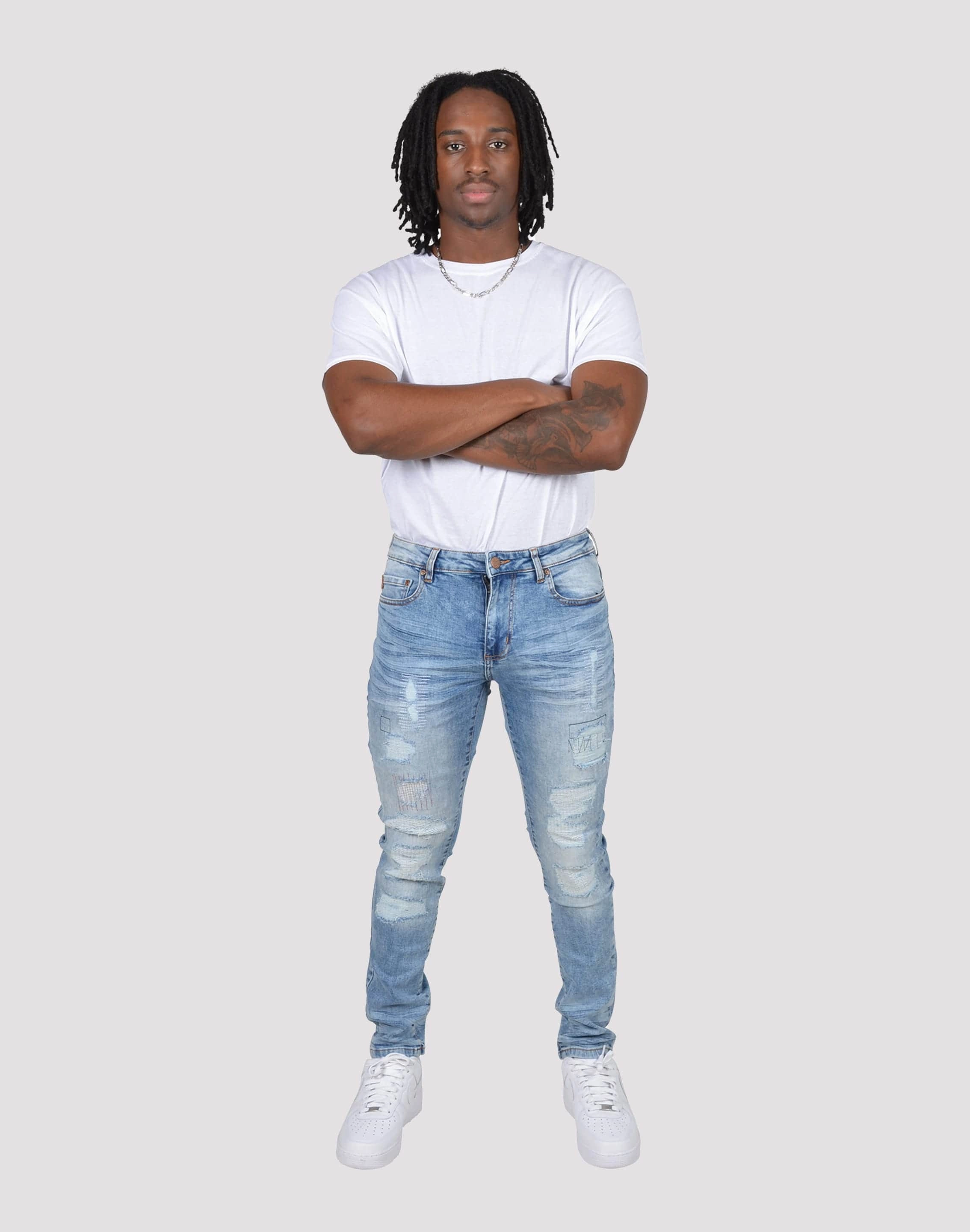 durable user Grindhouse Vintage Rip N Repair Denim Jeans
