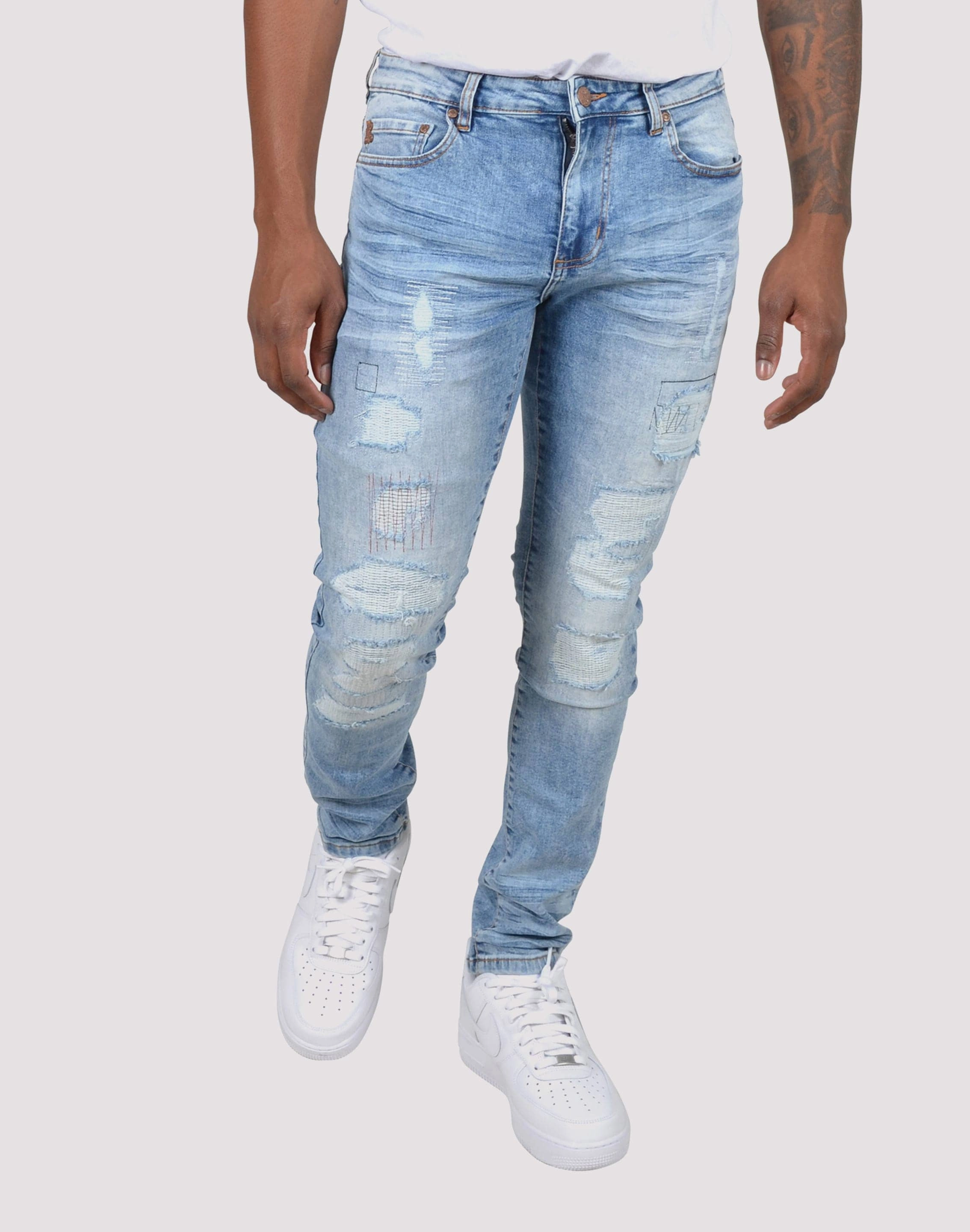 fashionable user Grindhouse Vintage Rip N Repair Denim Jeans