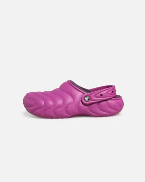 Easygoing Step Crocs Classic Lined Over Puff Clog Purple