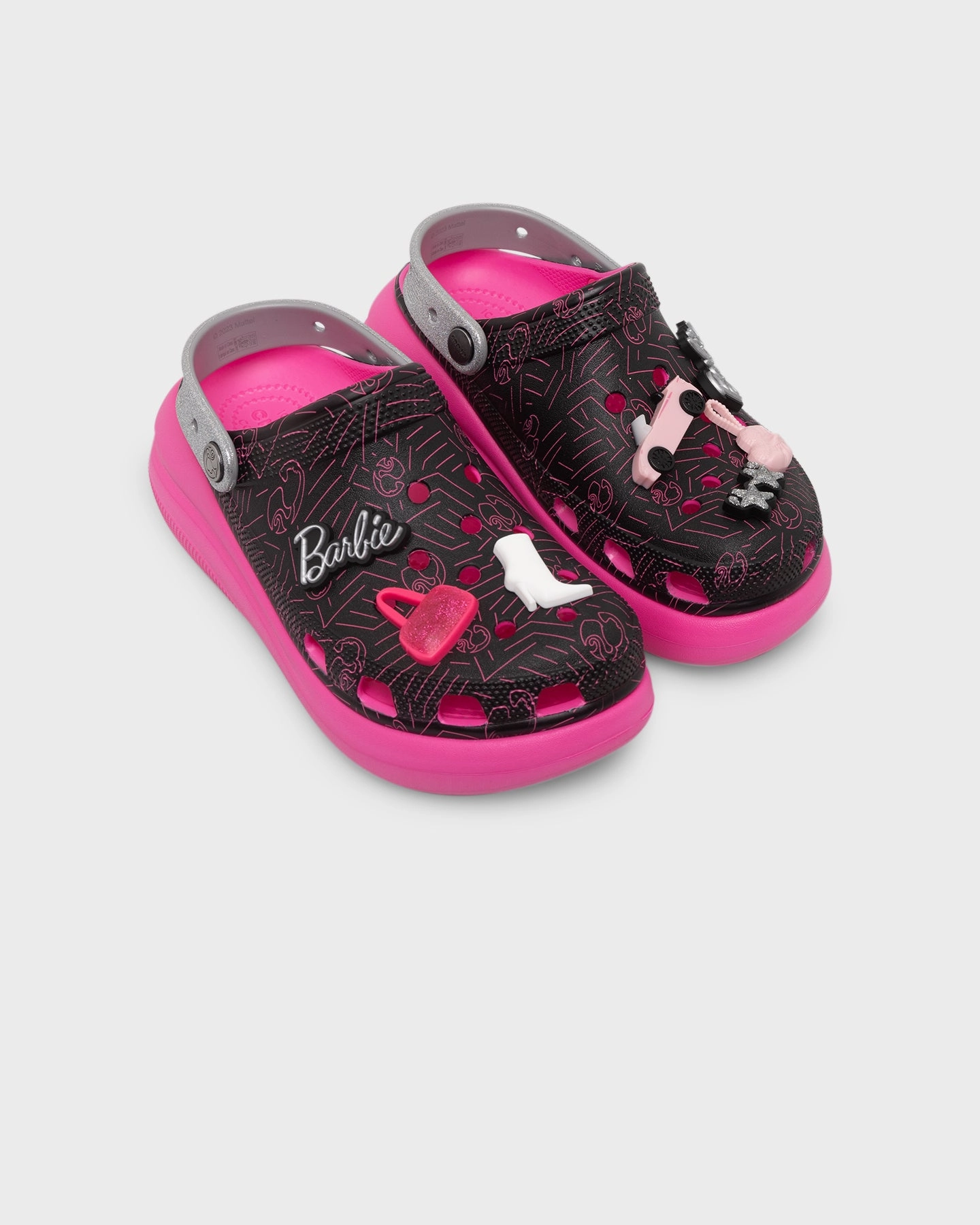 Tread Pattern shade Crocs X Barbie Women's Crush Clog Black