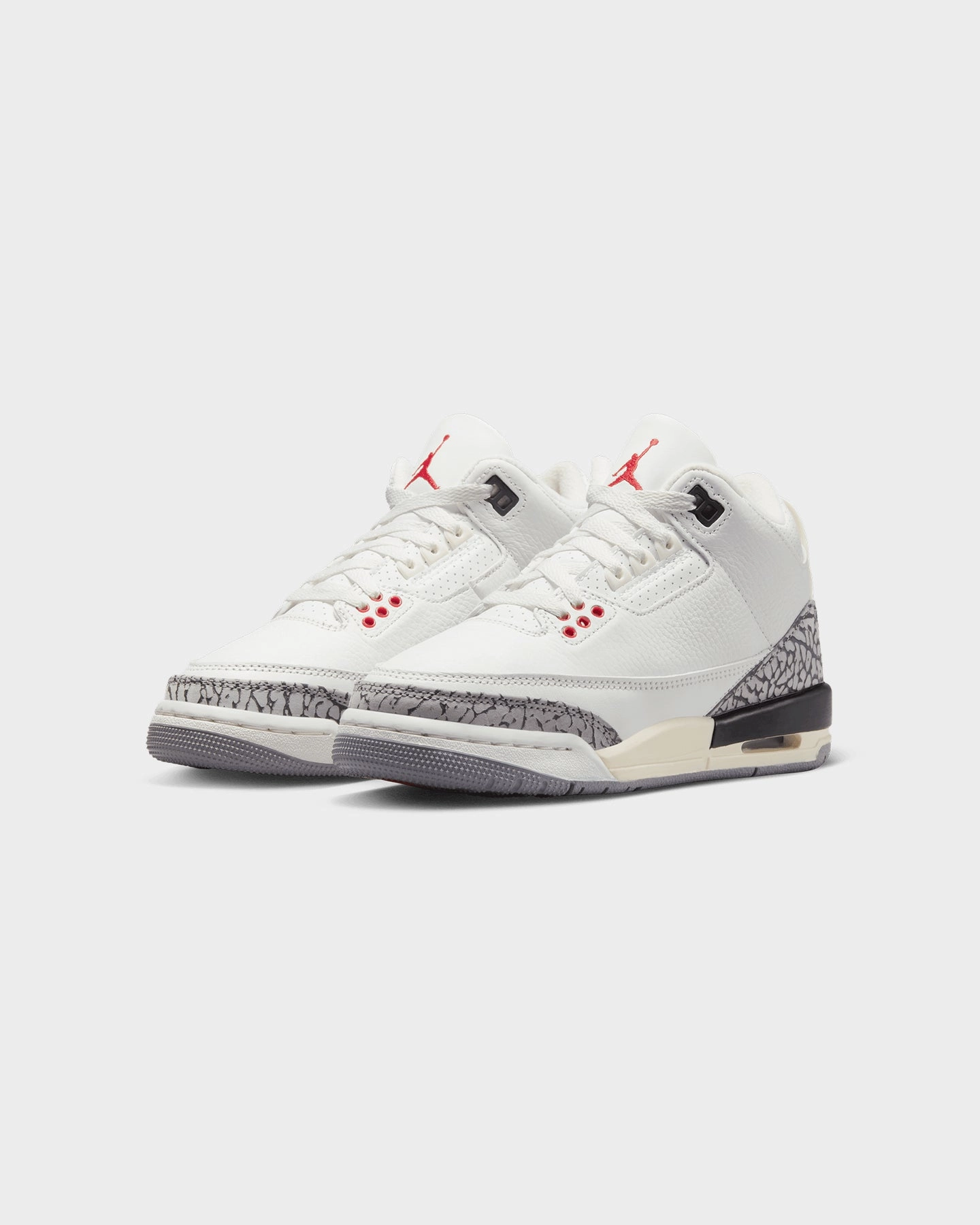 Jordan Kids' Air Jordan 3 Retro (GS) 'White Cement' Summit White Foot Style Durable rubber sole
