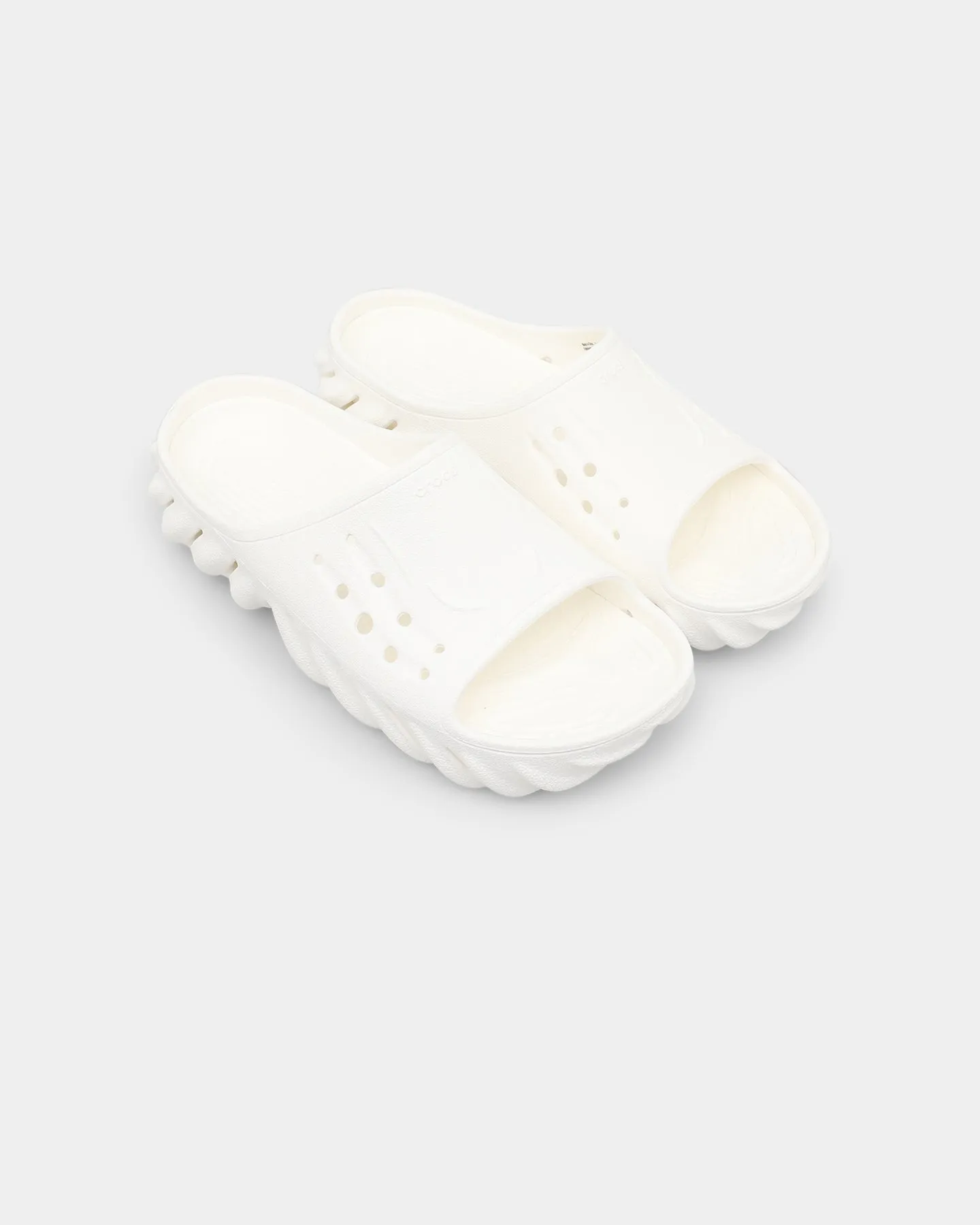 Crocs Echo Slide White Ankle Hugging Fit