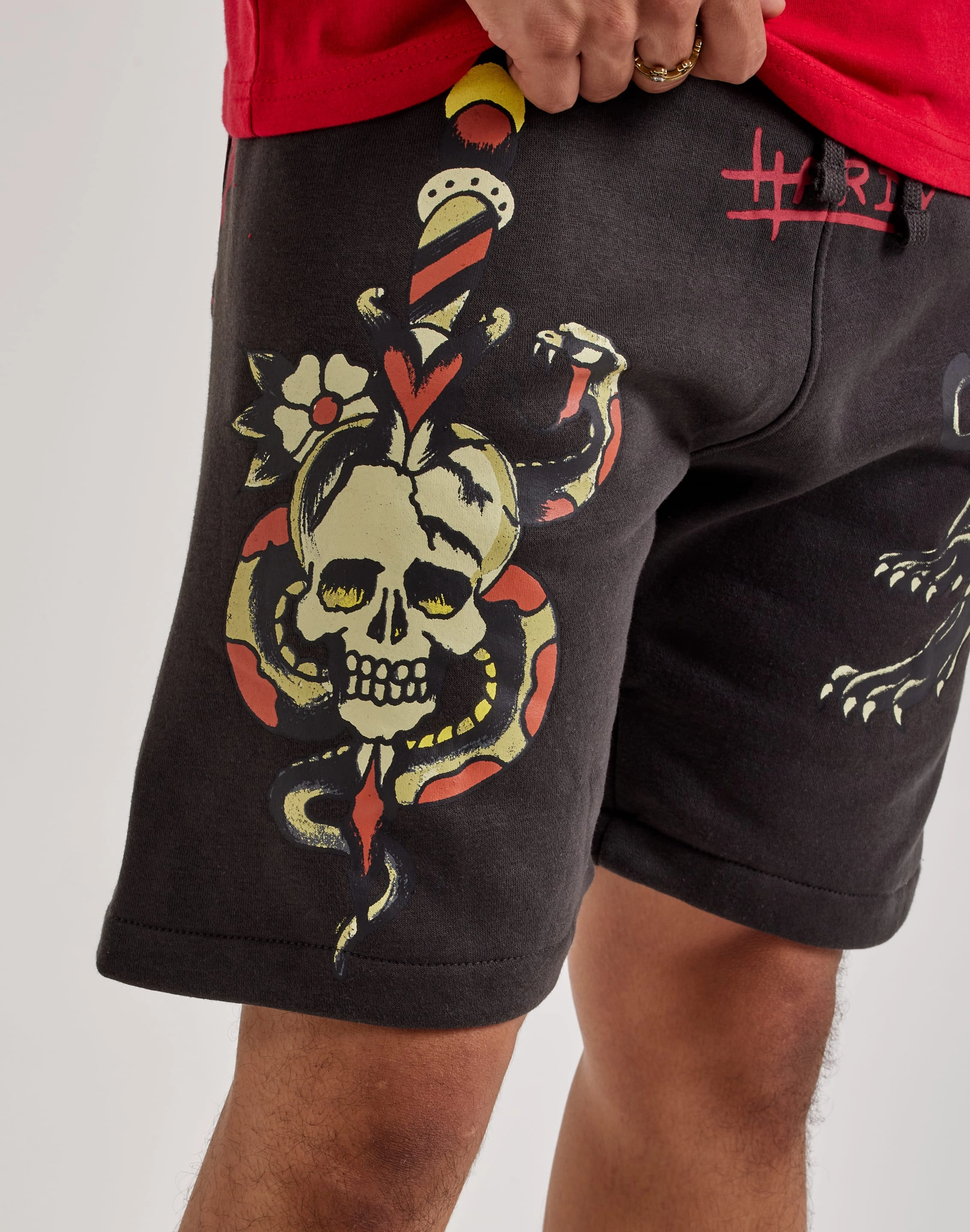 Ed Hardy Panther Skull Fleece Shorts formal wearers' dress shoes