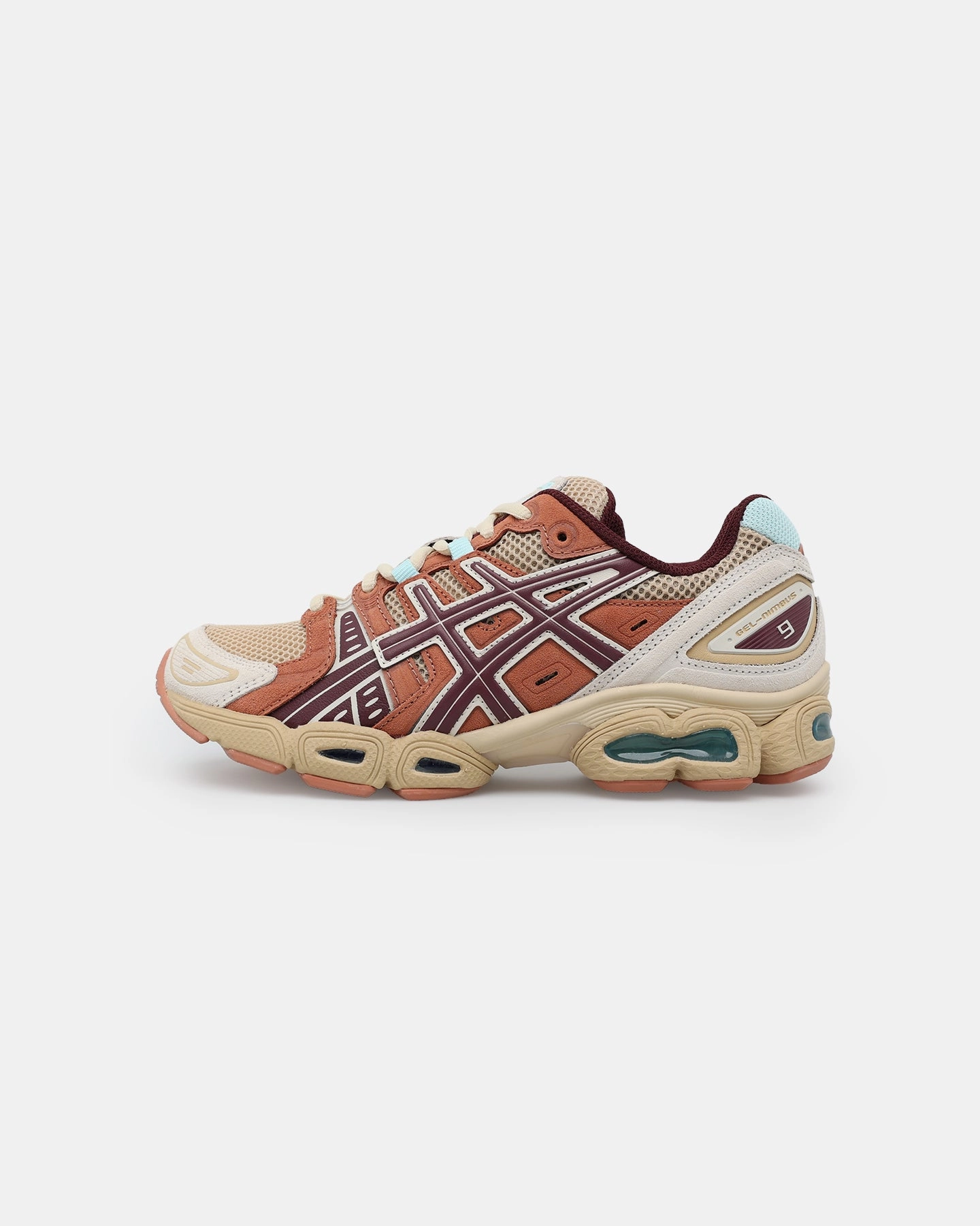 Asics Women's Gel-Nimbus 9 Dune/Port Royal highest Odor Control Lining