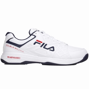 Quick Dry Lining Relaxed Motion Fila Men's 1PM00601 125 Double Bounce 3 White Navy Red Pickleball Shoes