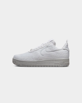Stacked Heel Recycled Rubber Nike Air Force 1 Crater Flyknit NN White/Summit White/Platinum Tint