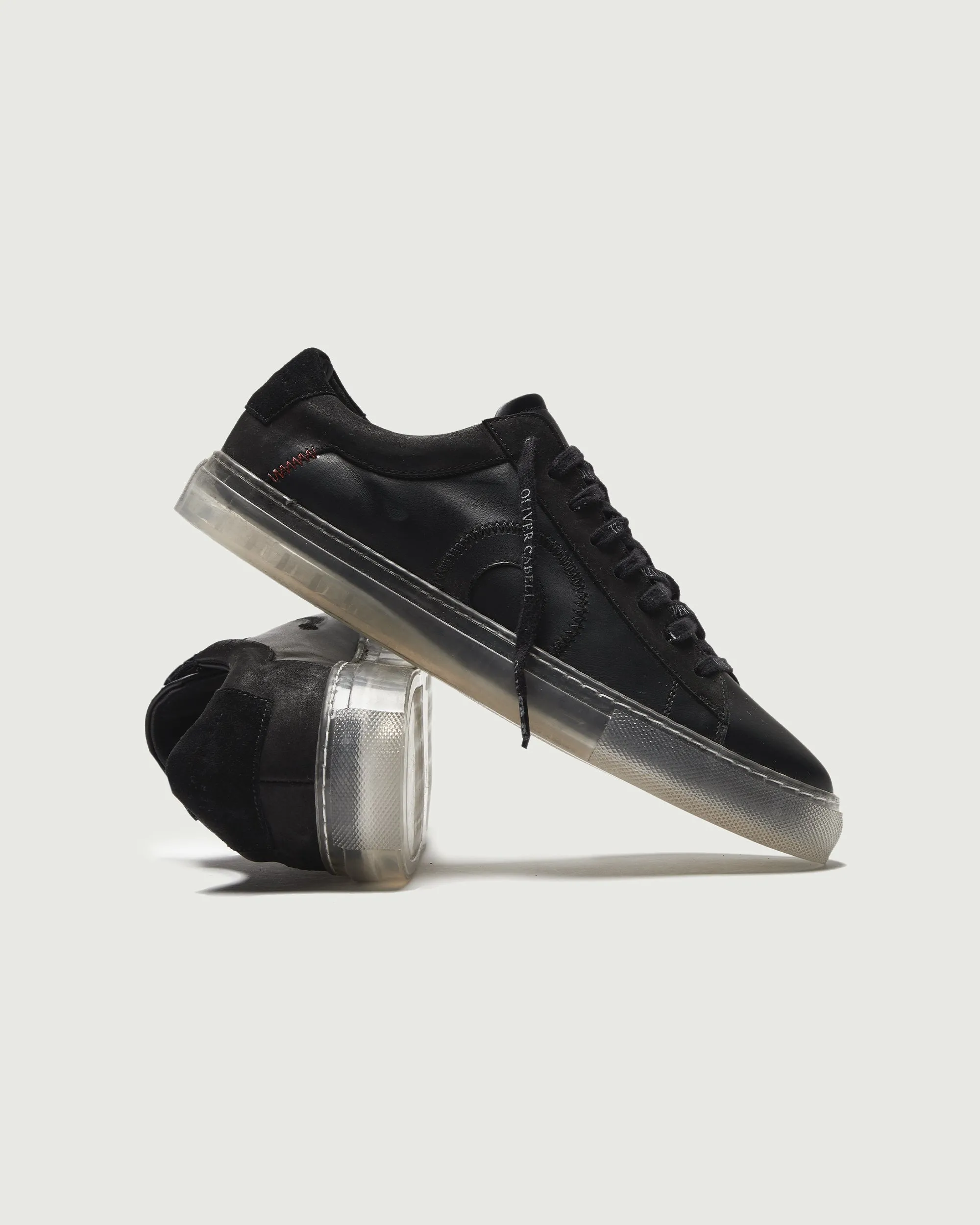 Low 1 | Black Ghost Lining Smooth Slip On Urban Comfort Shoes