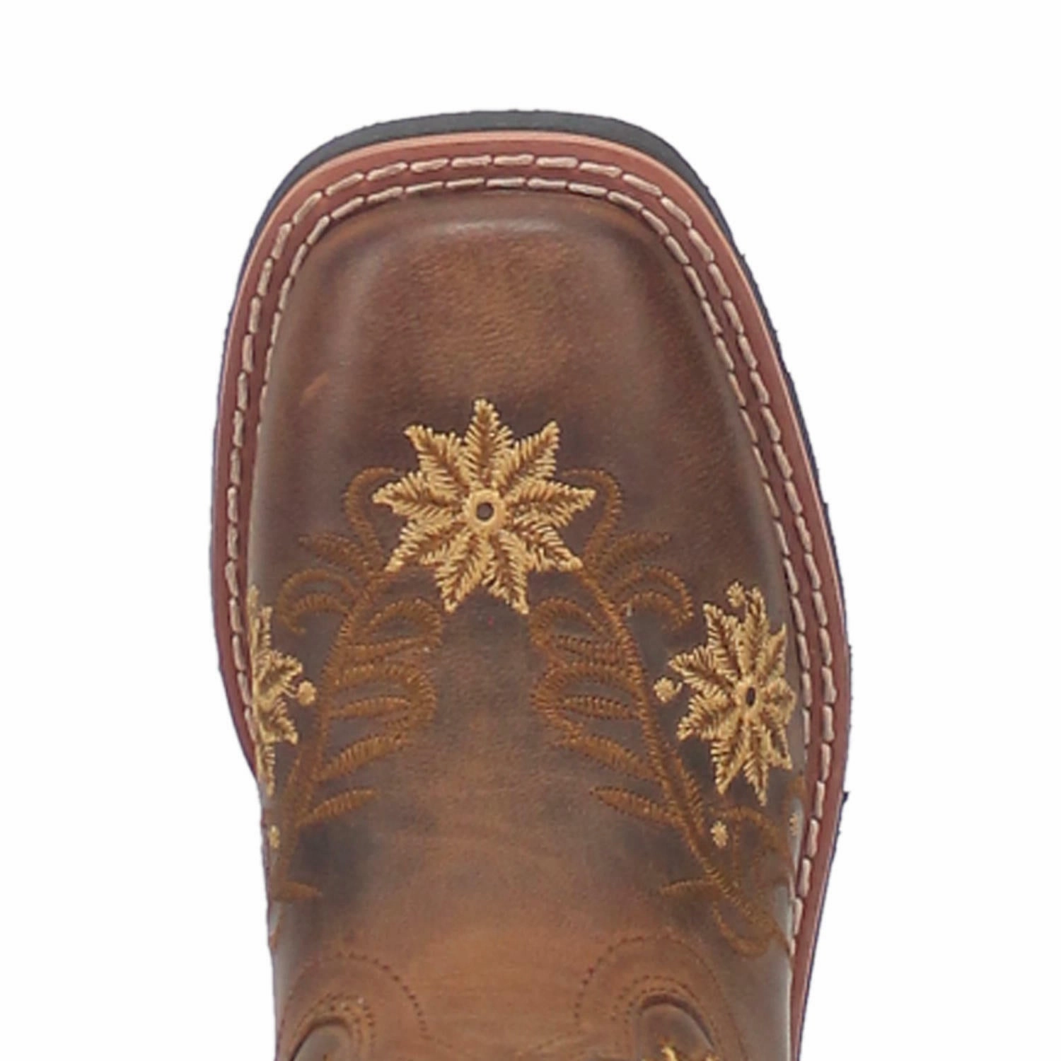 Padded Interior Rough Terrain Dan Post Youth Gardenia Embroidered Honey Brown Leather Boots DPC3942