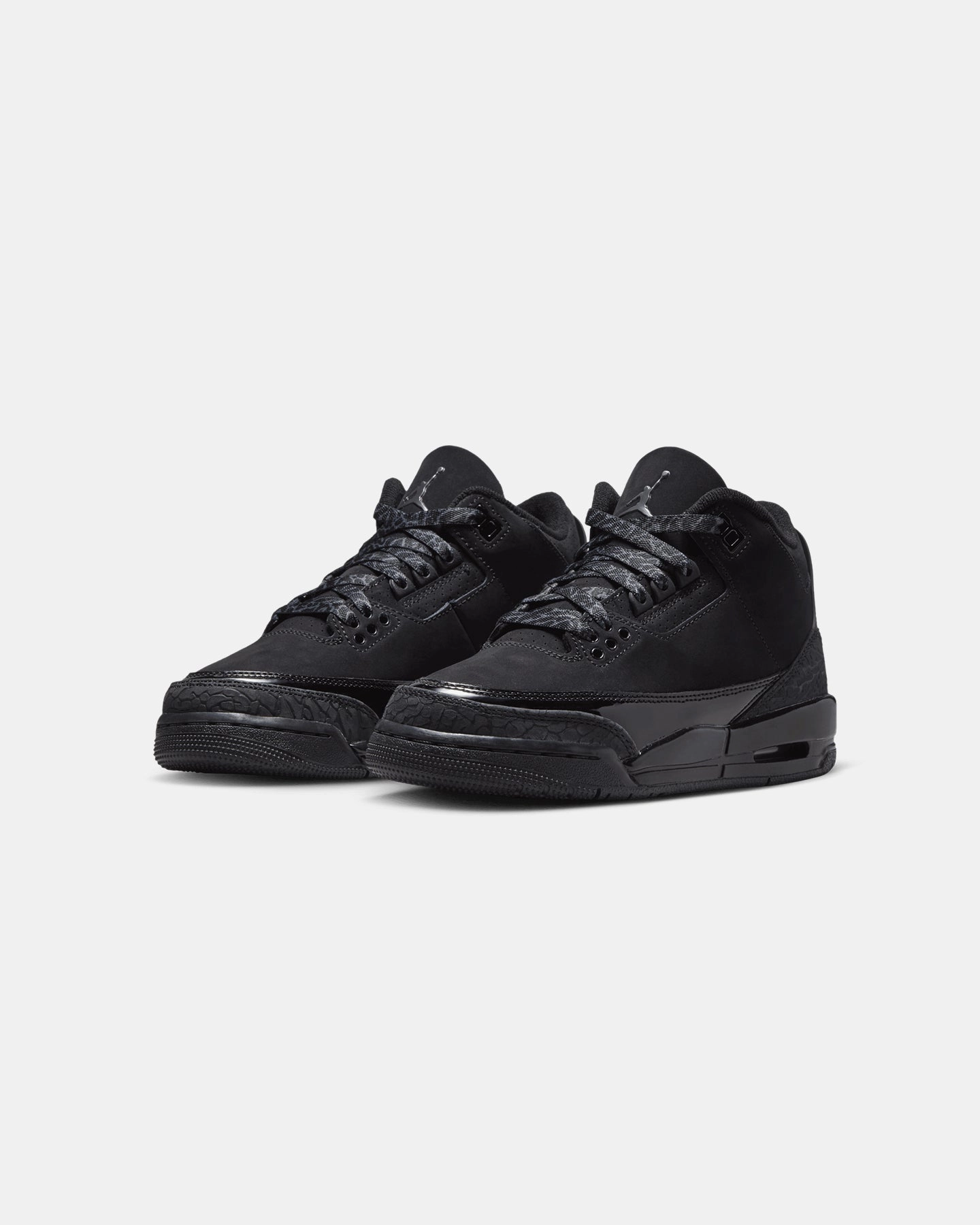 Shock Absorbent Eco Friendly Upper Jordan Kids' Air Jordan 3 Retro (GS) "Black Cat" Black/Charcoal
