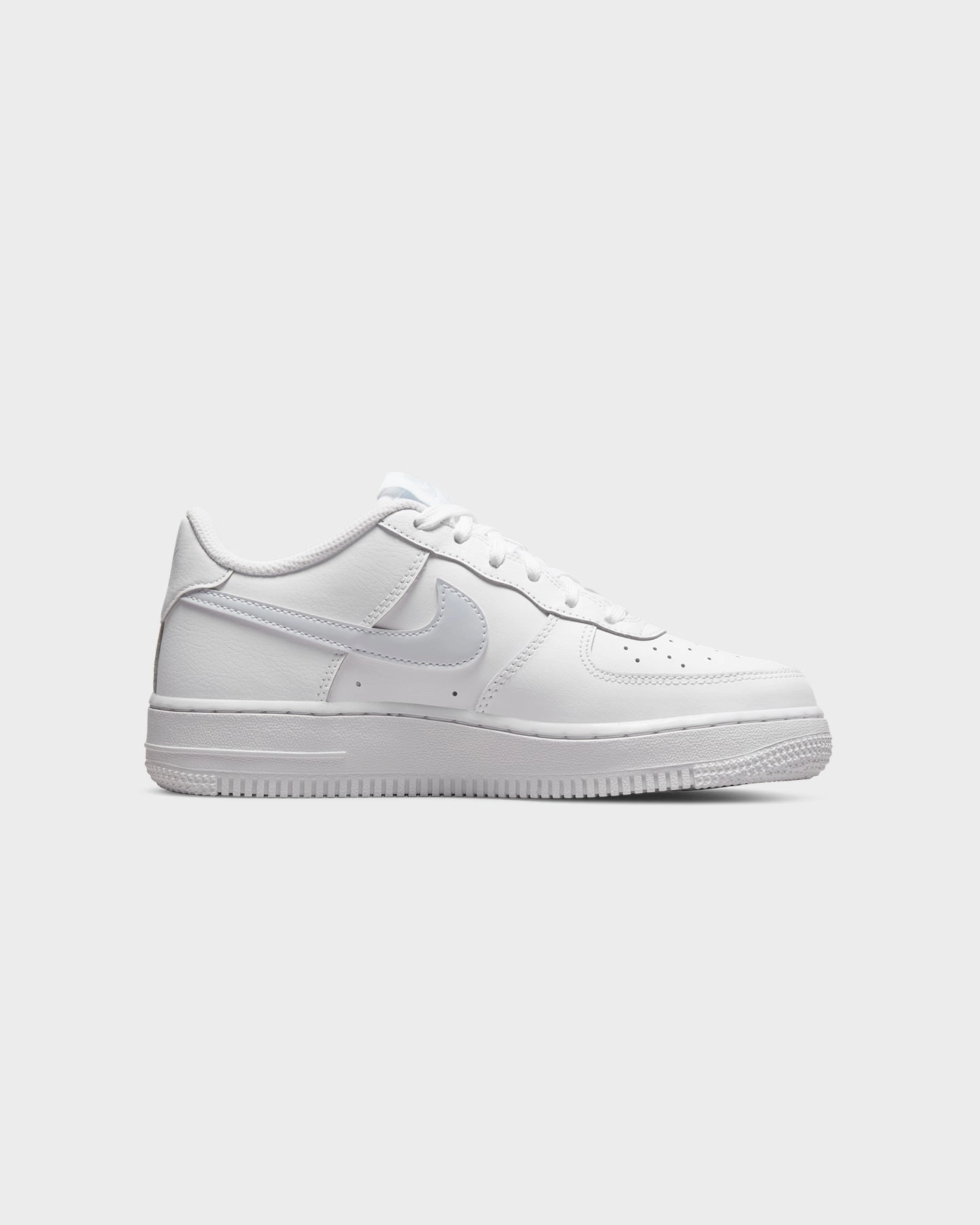 Nike Kids' Air Force 1 (GS) White/Aura Supportive Water   Resistant