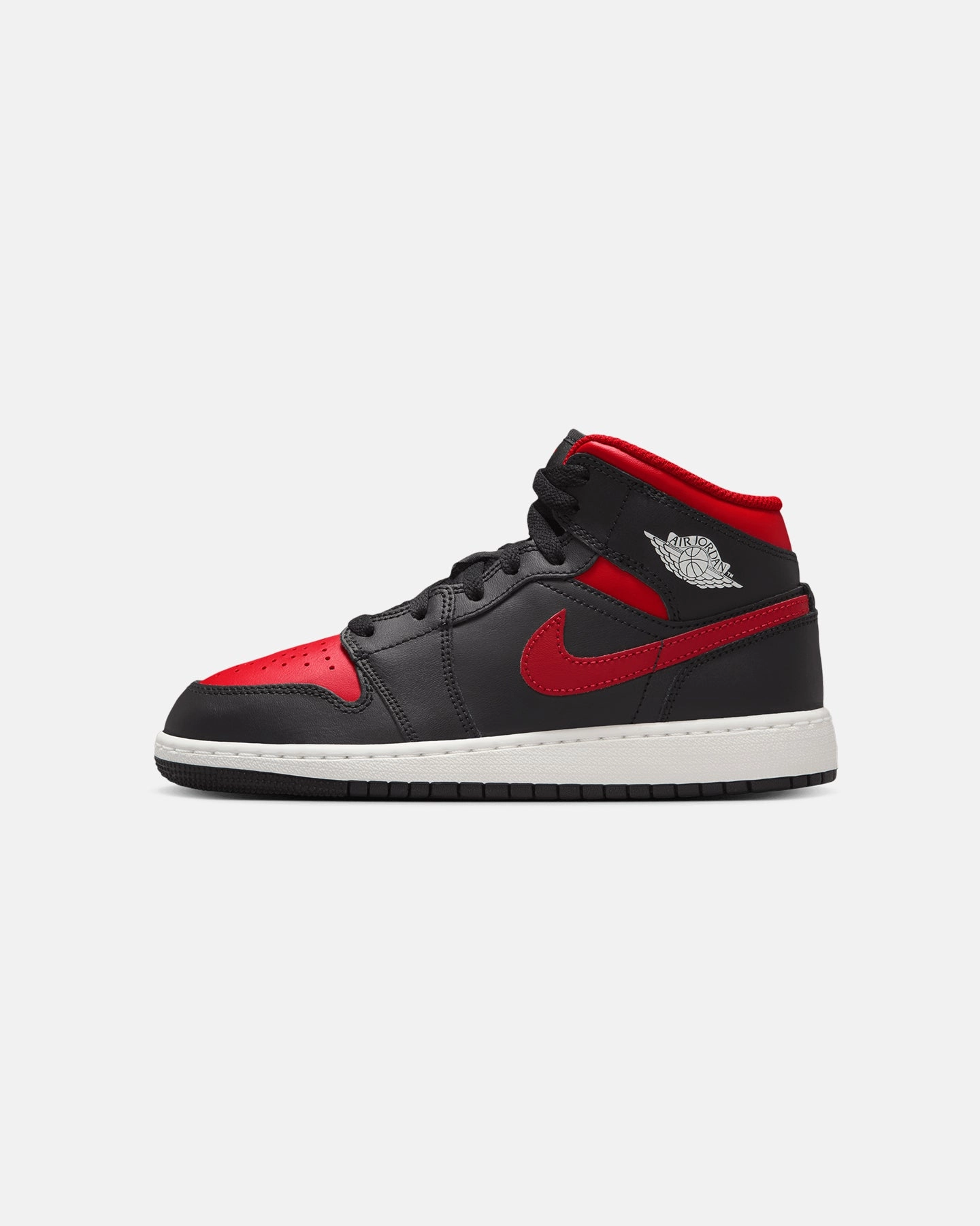 Jordan Kids' Air Jordan 1 Mid (GS) Black/Varsity Red Elite Design