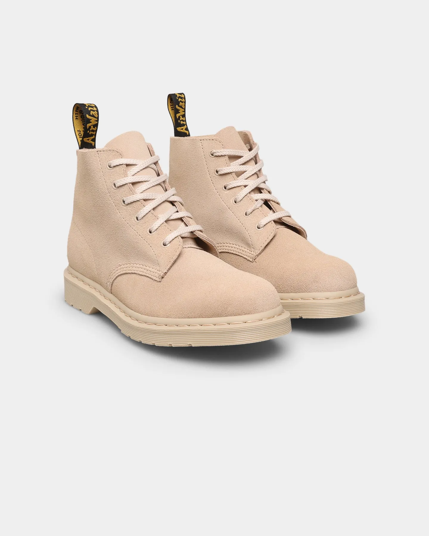 Dr. Martens 101 Mono 6 Eye Boot Sand E.H.Suede Ultimate Ease Stackable