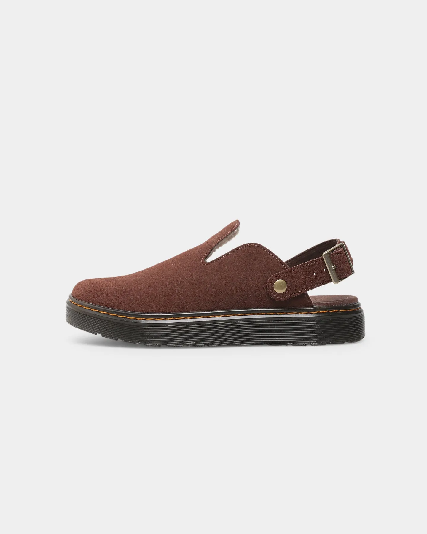 Dr. Martens Carlson Mule Dark Brown Impact Diffusion Layer