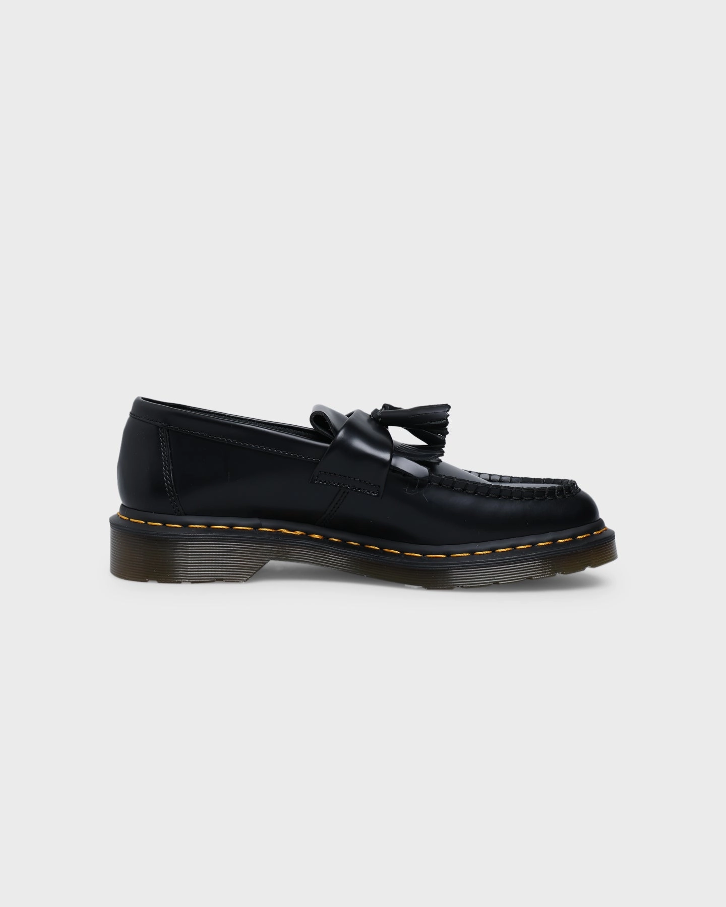 Tan Dr. Martens Adrian Tassel Loafer Black Smooth