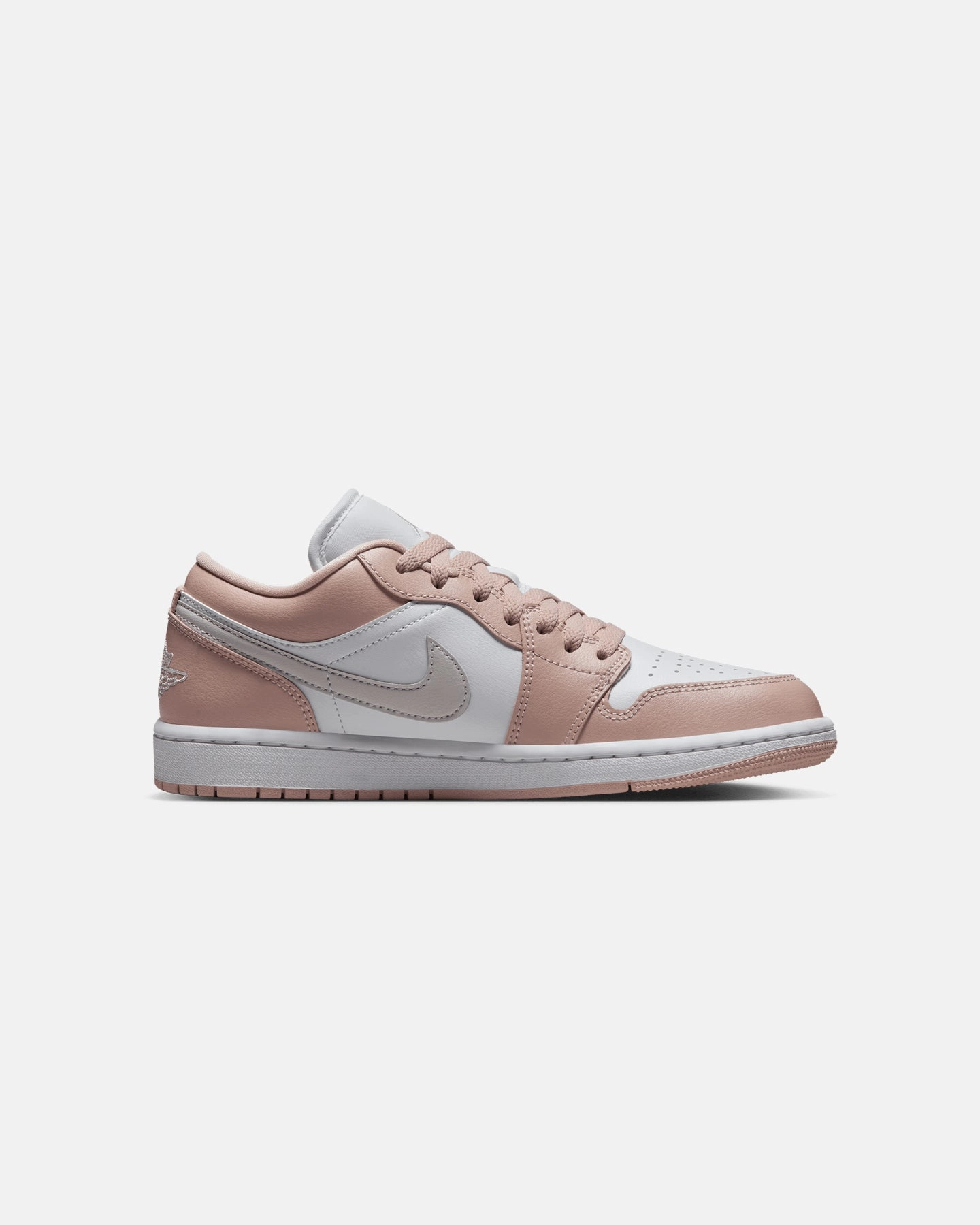 Jordan Women's Air Jordan 1 Low "Particle Beige" White/Light Bronze Breathable knit