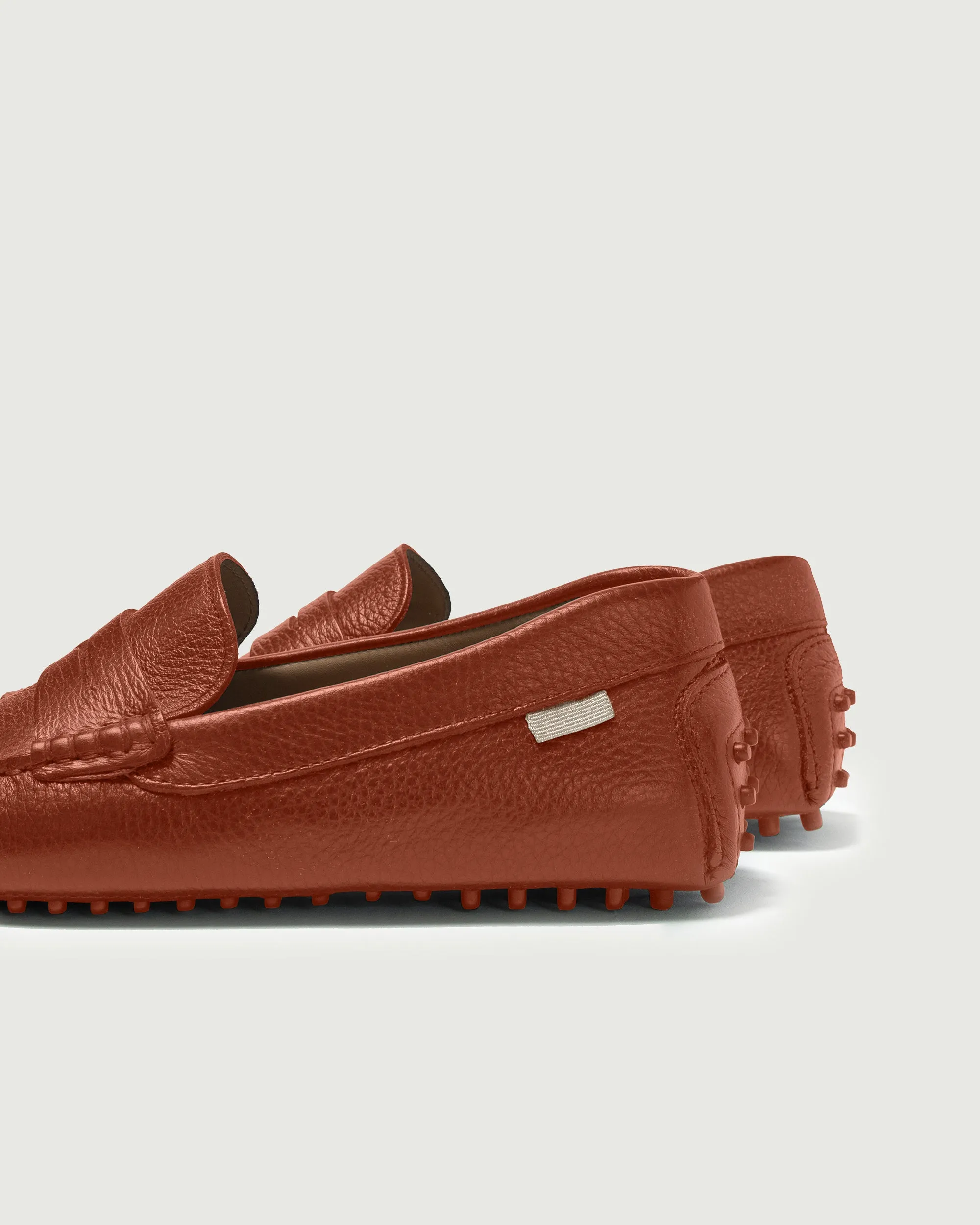 Open Step Faux Leather Driver | Woody Pebbled