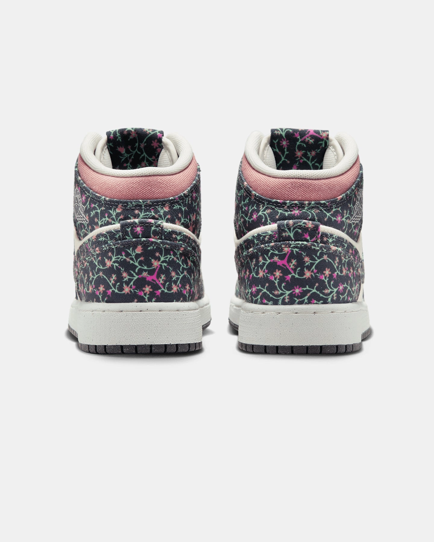 Jordan Kids' Air Jordan 1 Mid SE "Floral" (GS) Anthracite Luxurious Touch Reinforced toe cap