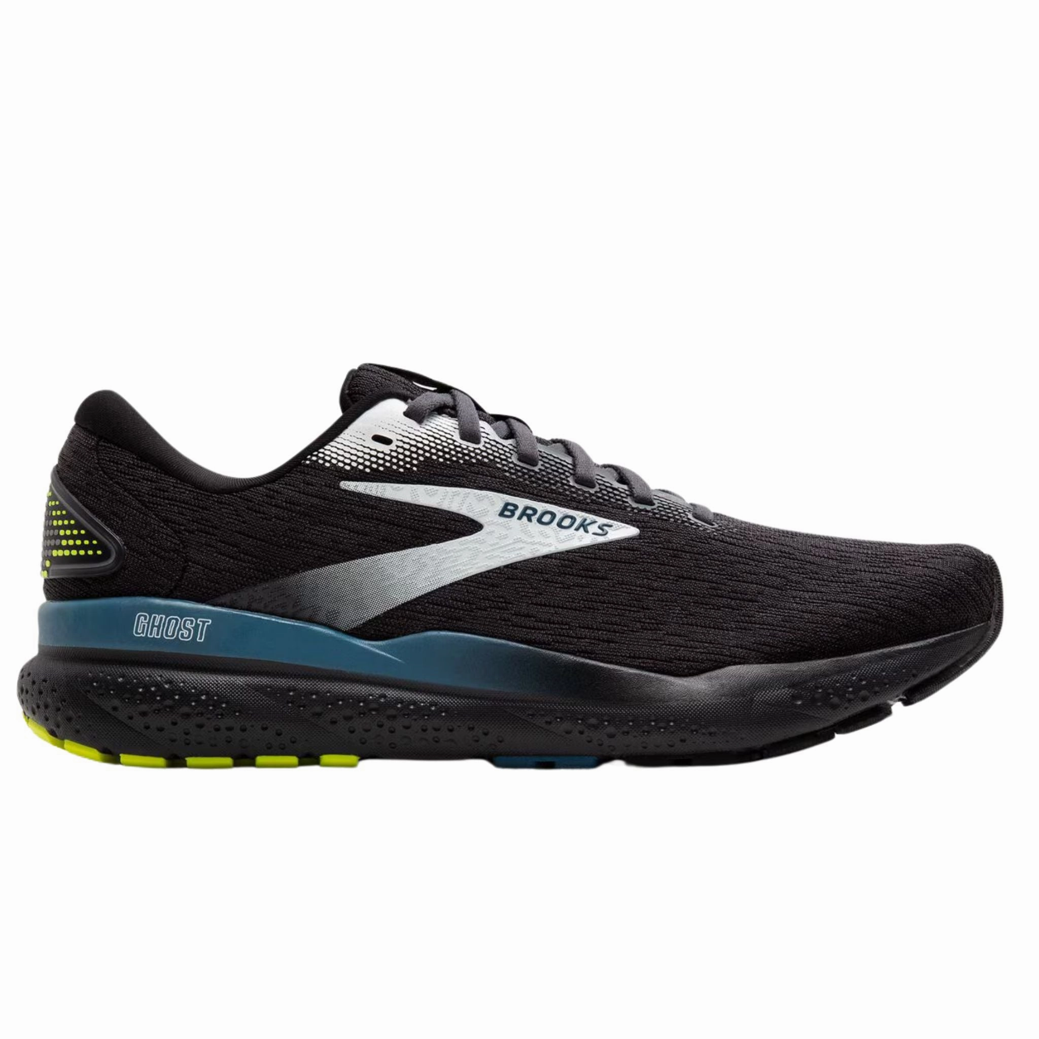 Designer Style Brooks Men's 110418 046 Ghost 16 Black Ebony Blue Cushion Support Running Shoes