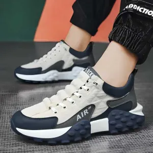Men's Casual Shoes Thick Base Sneakers Adjustable Tongue Multi Density Sole