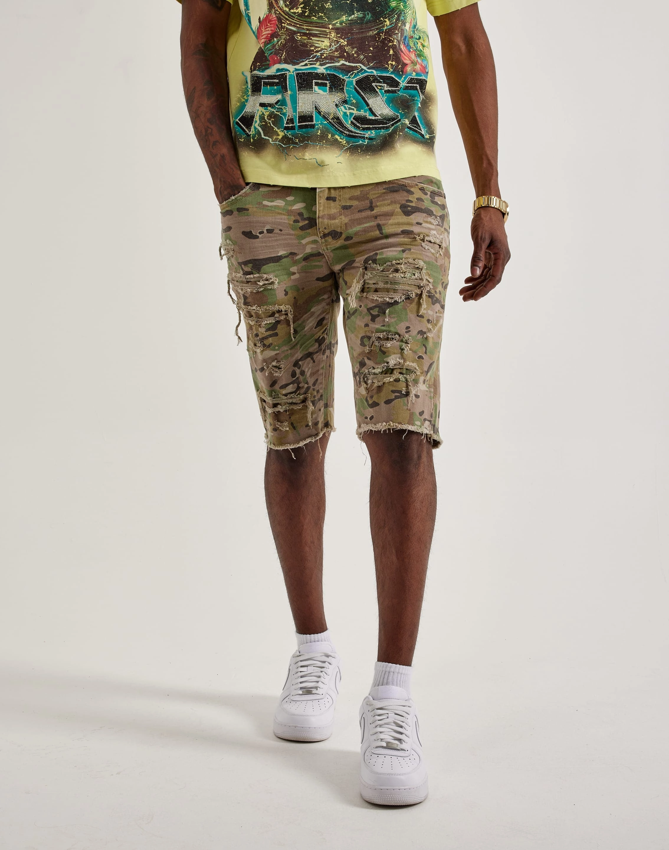 Eco Dye Process Jordan Craig Basic Denim Shorts