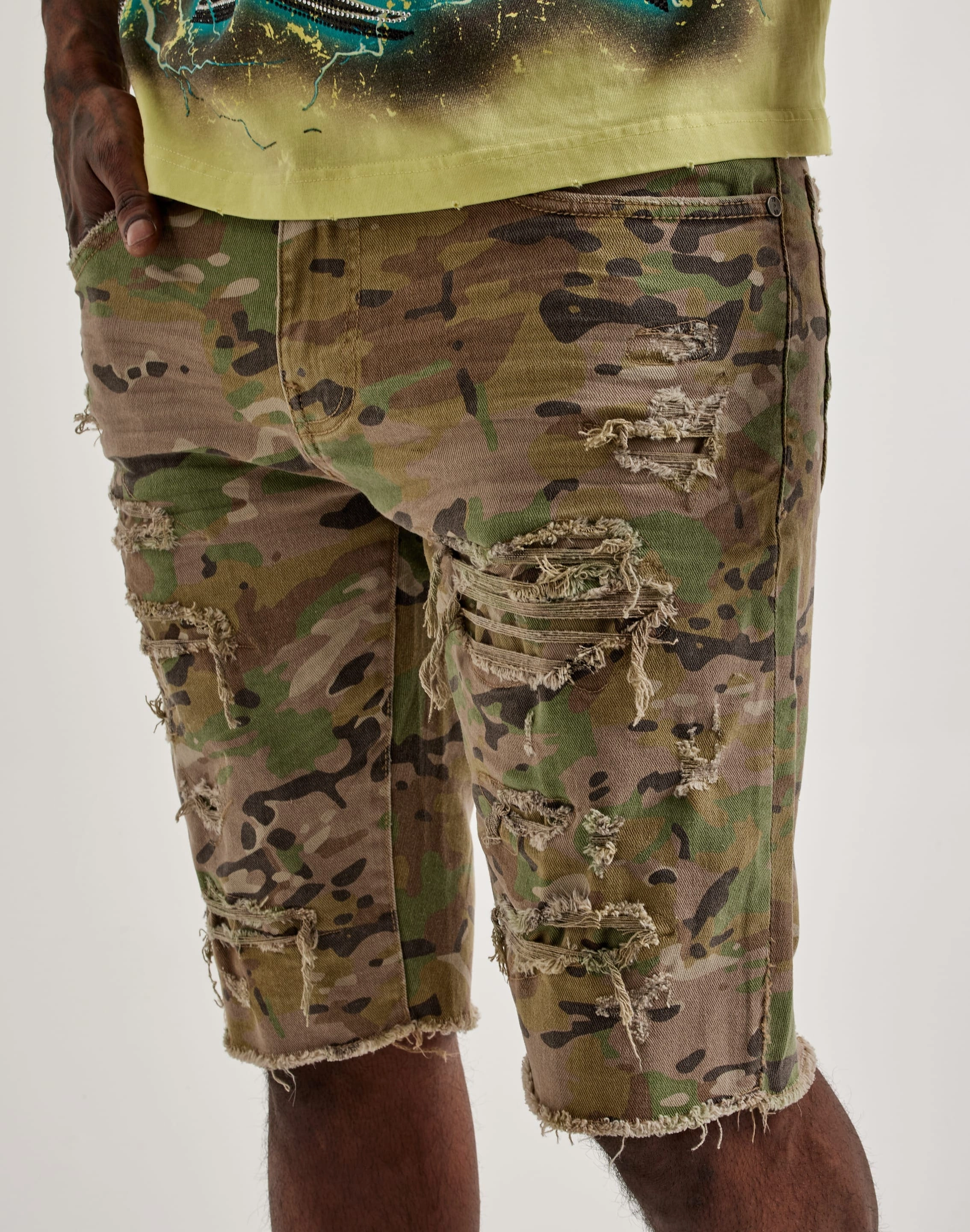 Anti Slip Tread ventilation channels Jordan Craig Basic Denim Shorts