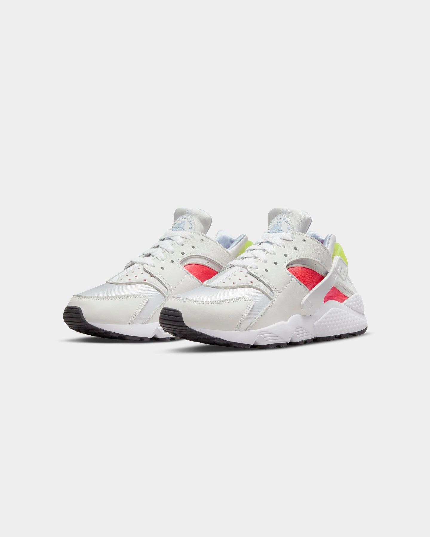 Nike Women's Air Huarache White/Volt/Bright Crimson/Black Contoured Arch Shape