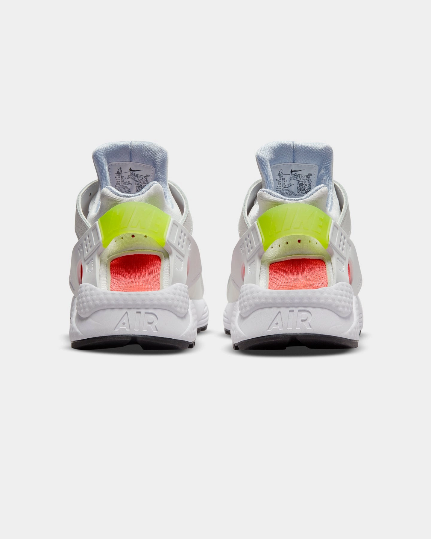 Nike Women's Air Huarache White/Volt/Bright Crimson/Black Retro Office