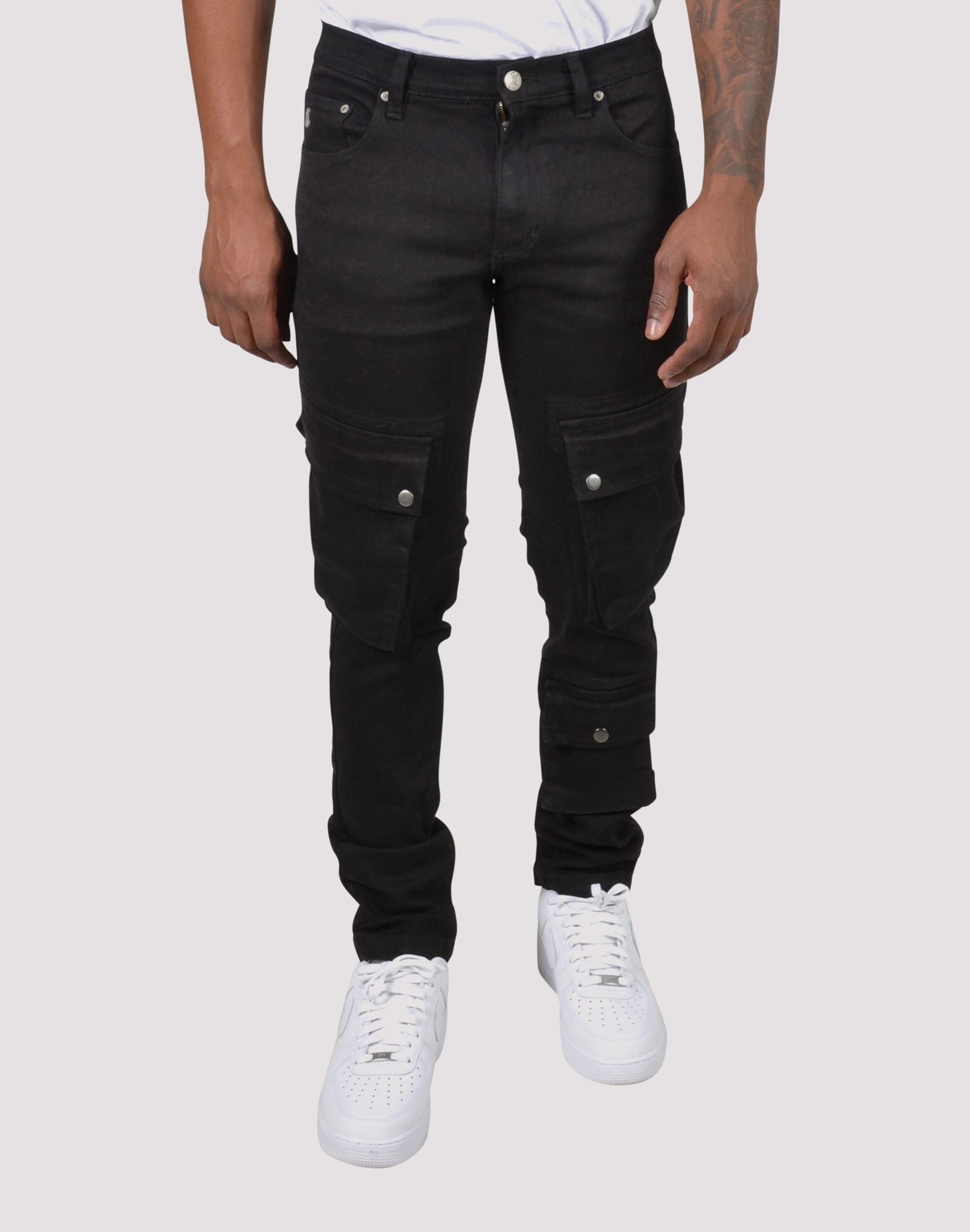 Shock Absorption Midsole Grindhouse Side Cargo Multi Pocket Denim Jeans