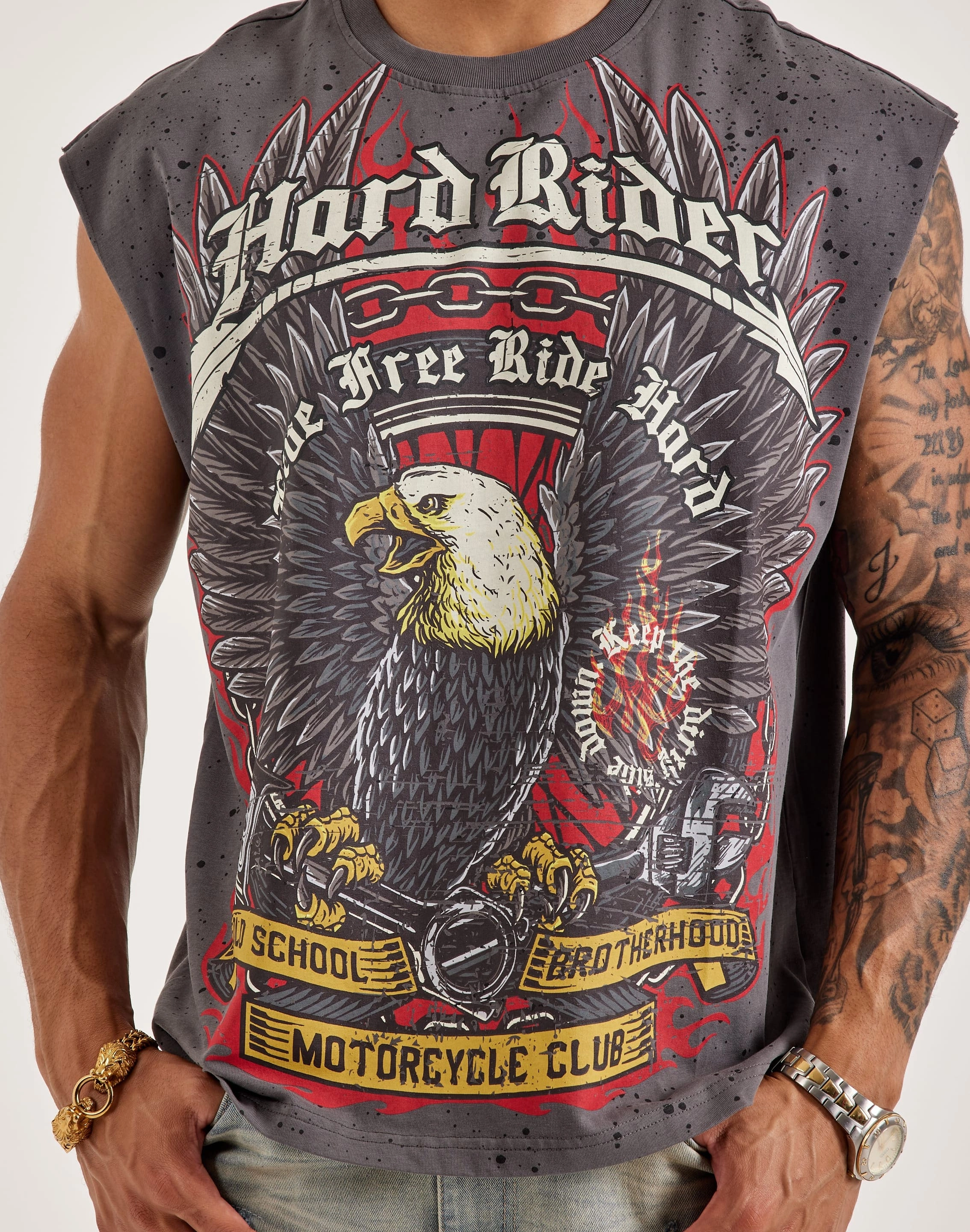 Heel Stability Shock-absorbing Civilized Hard Rider Muscle Tee