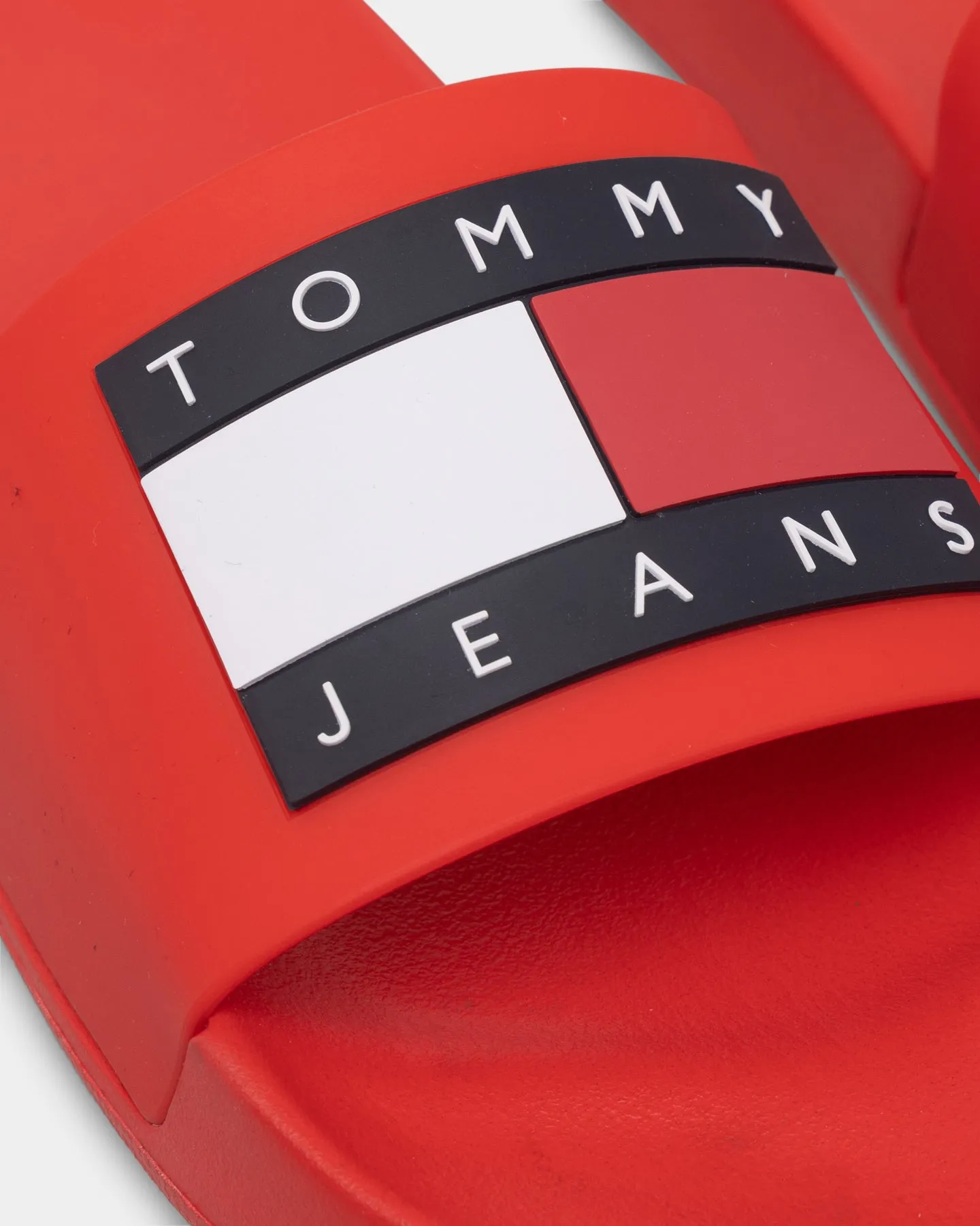 Adaptive Fit Tommy Jeans Essential Contoured Pool Slides Deep Crimson