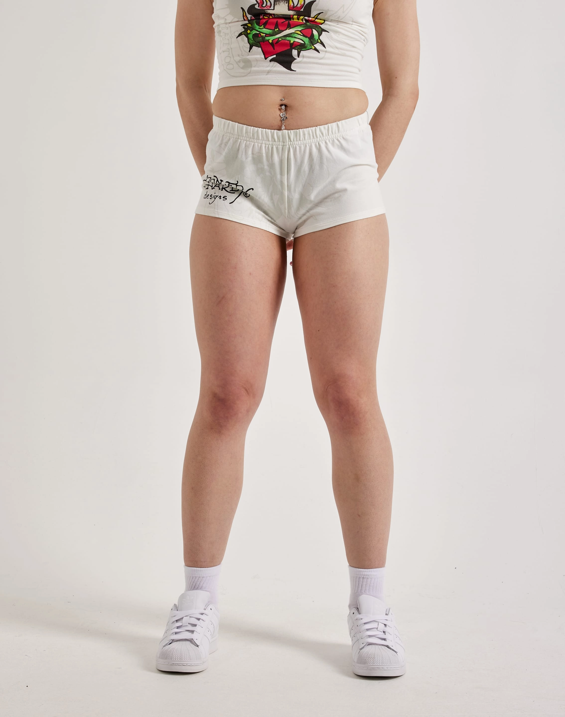 Ed Hardy Cross Heart Booty Shorts Party
