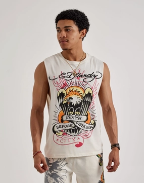 High density foam Ed Hardy Death Before Dishonor Eagle Sleeveless Tee