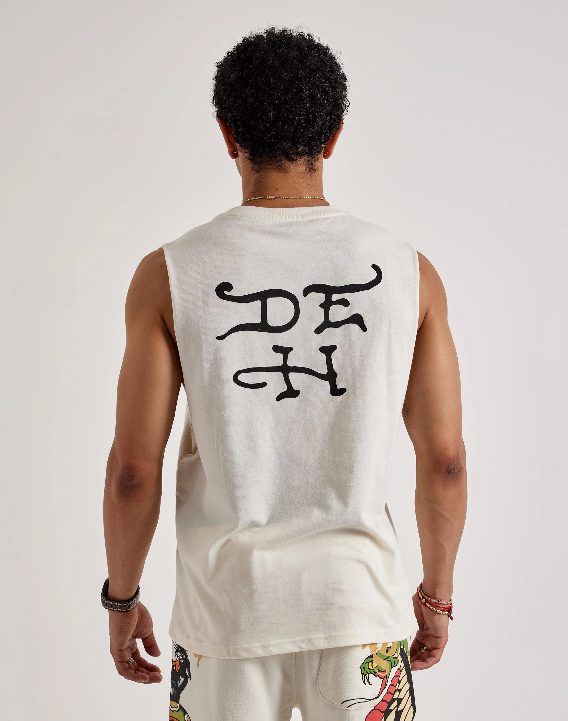 Bold materials dullest Ed Hardy Death Before Dishonor Eagle Sleeveless Tee