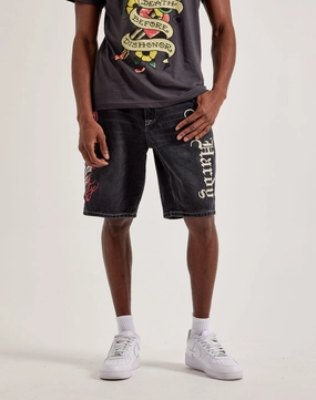 Stretchy sole Ed Hardy Live Fast Denim Shorts