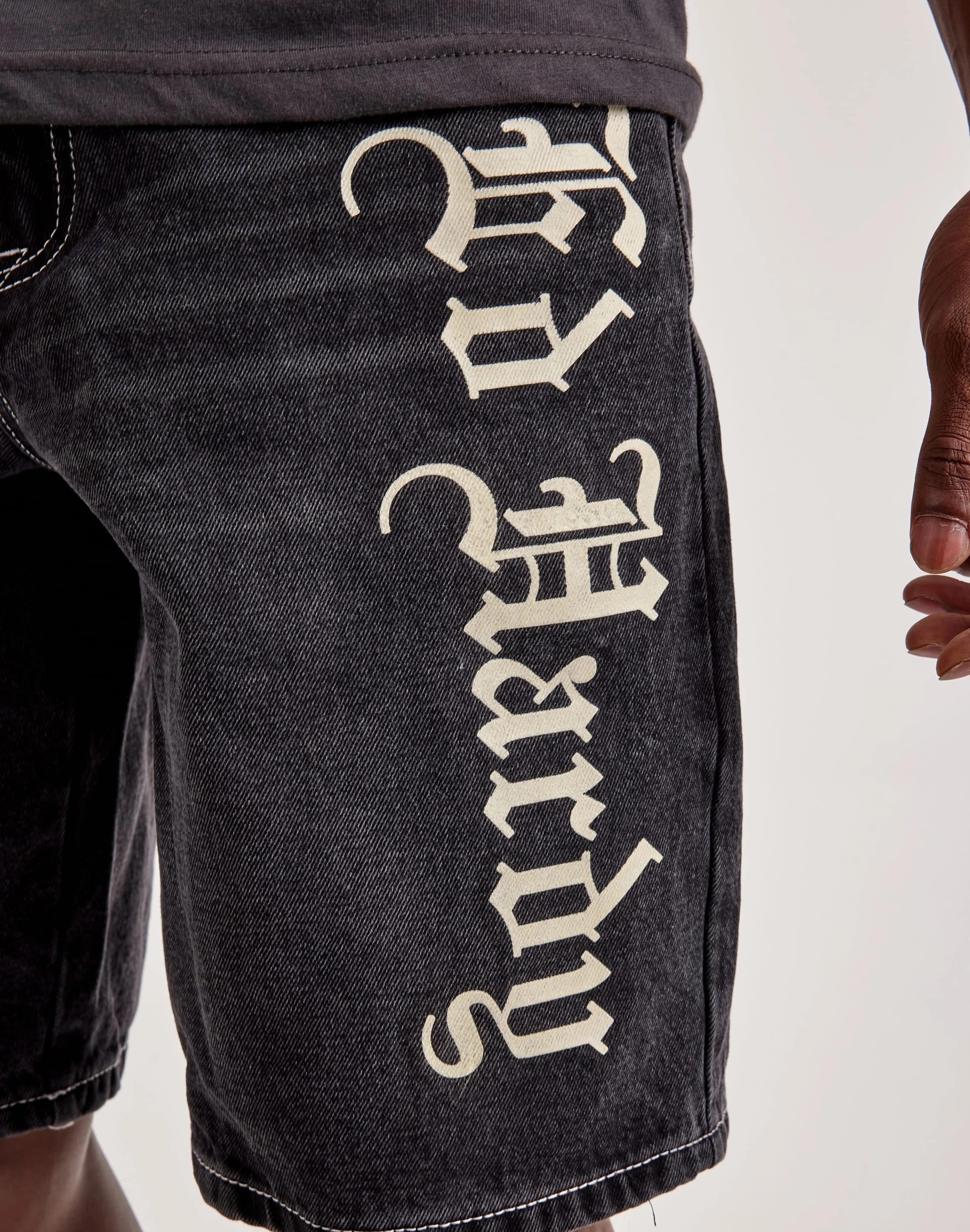 Ed Hardy Live Fast Denim Shorts Tailored grip least cycling