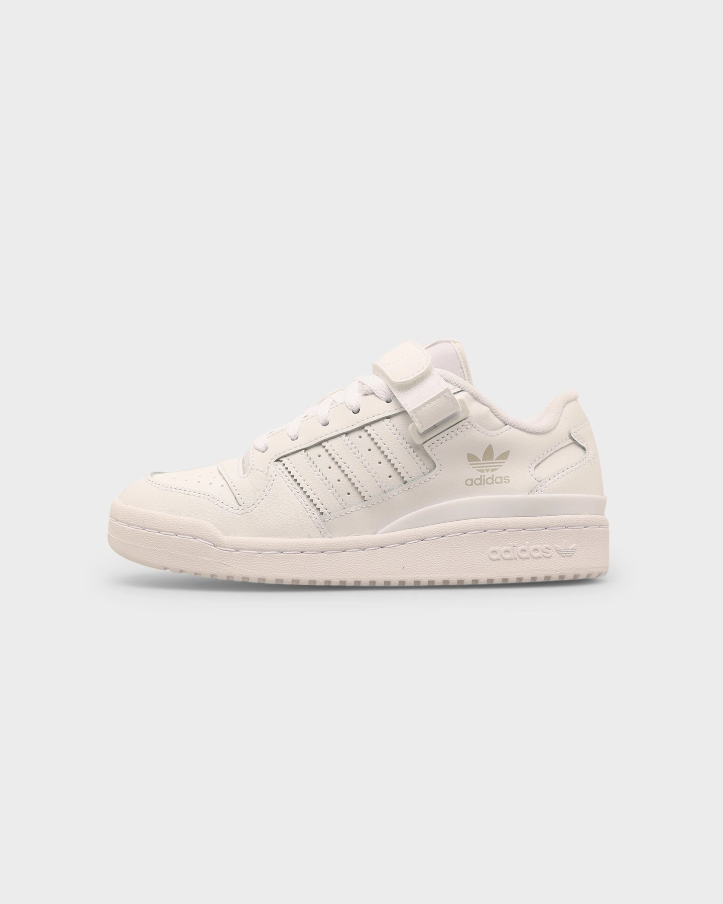 Adidas Kids' Forum Low J (GS) Ftwr White/Ftwr Stitch Down Technique Torsional Stability Feature