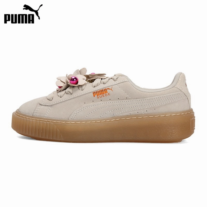 Original New Arrival Puma Platform Flower Tassel Wns Women's Skateboarding Shoes Sneakers Everyday Motion Adaptive Upper