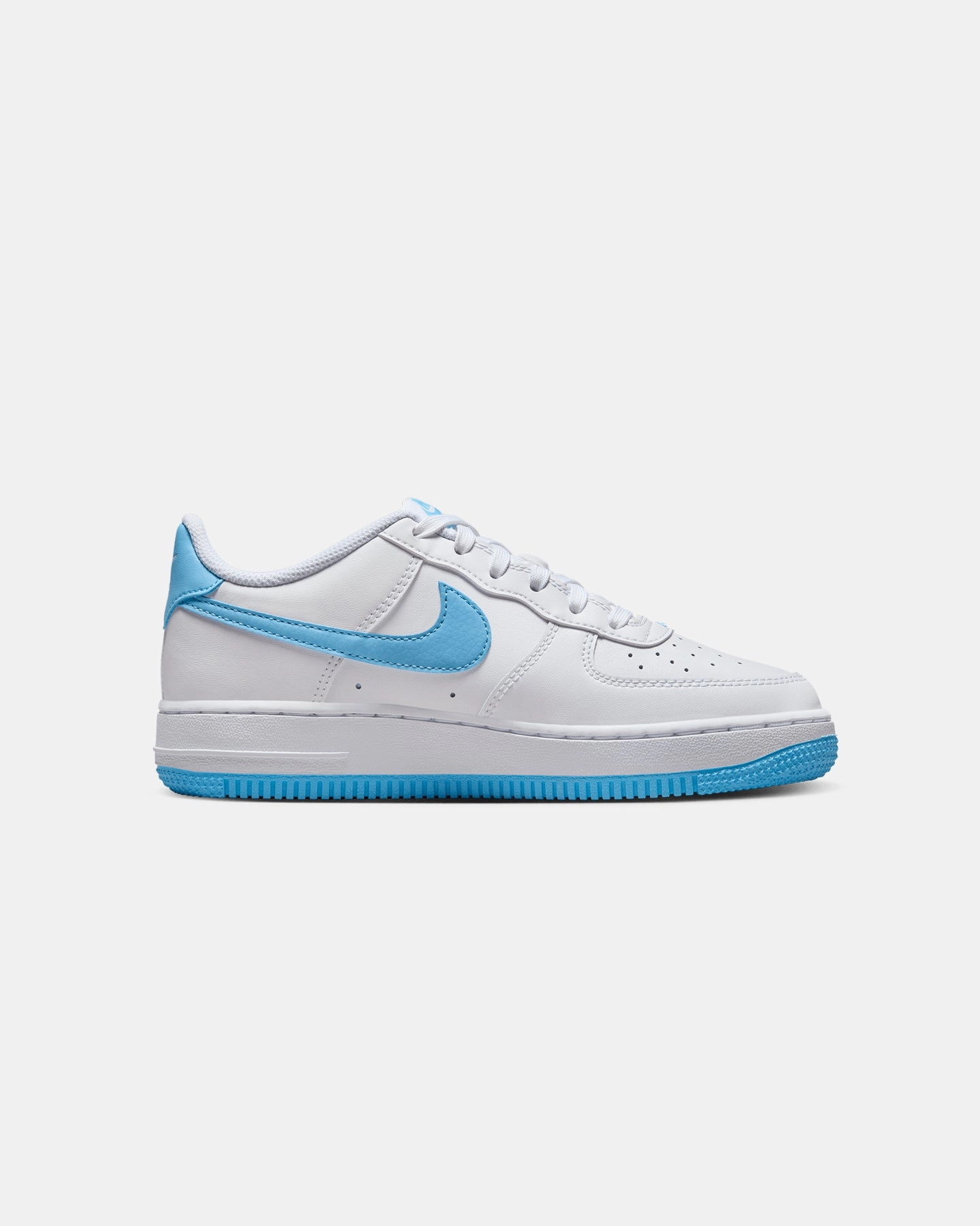 Nike Kids' Air Force 1 (GS) White/Aquarius Blue Hook And Loop Sneaker Releases