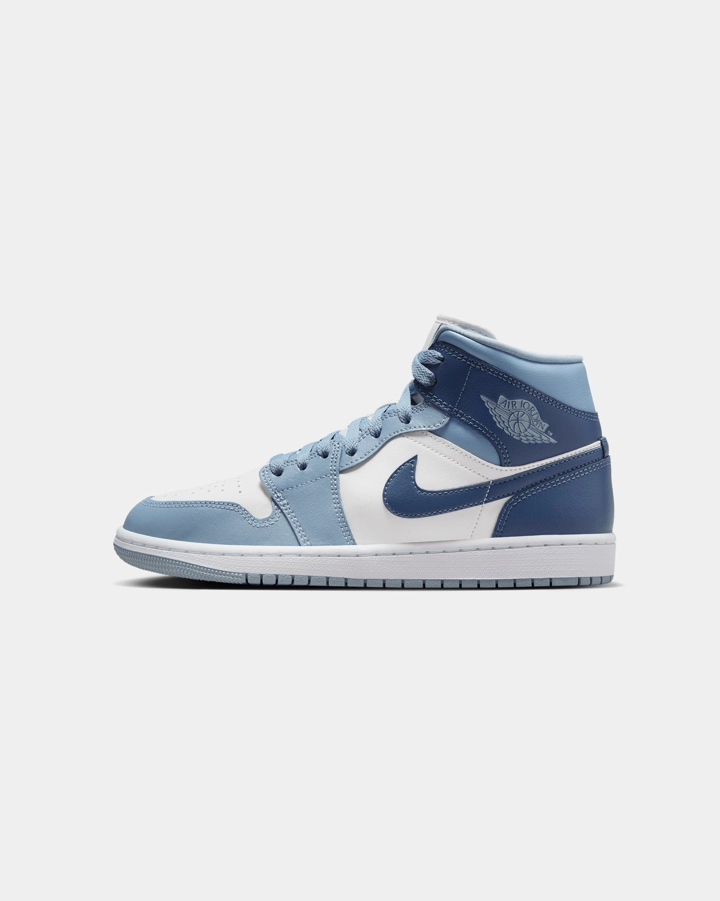 hottest Reflective Safety Accents Jordan Women's Air Jordan 1 Mid Sail/Diffused Blue