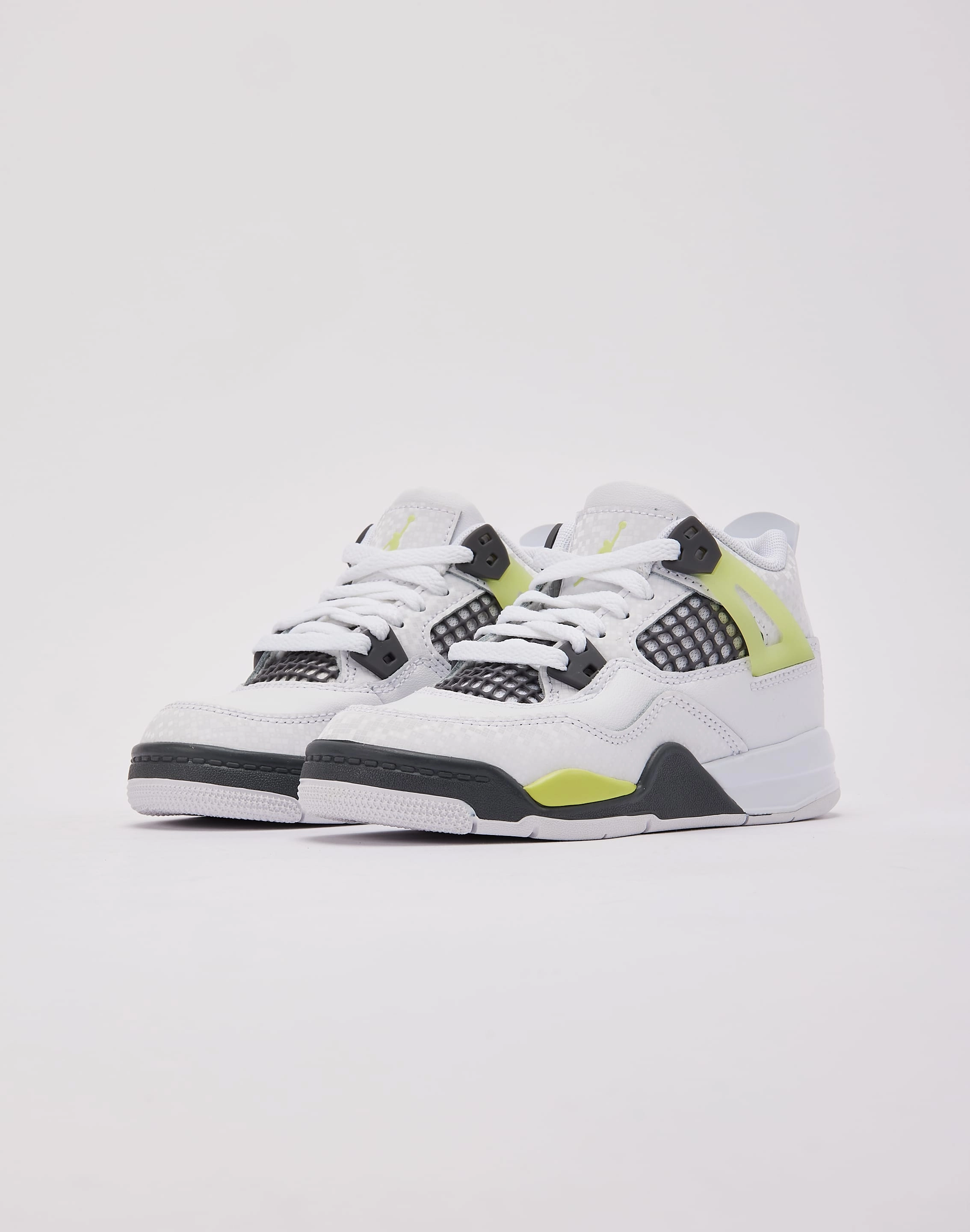 Jordan Air Jordan 4 Retro 'Light Lemon Twist' Pre-School Wear   Resistant Lockdown Fit System