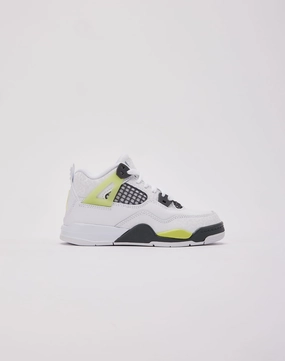 Variable Density Midsole Cushioned Jordan Air Jordan 4 Retro 'Light Lemon Twist' Pre-School